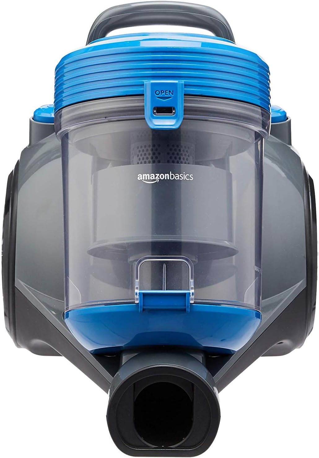 Amazon Basics, aspirapolvere cilindrico senza sacchetto 15KC-71EU4, potente per pavimenti duri e tappeti, filtro Hepa, compatto e leggero, 700 W, 1.5 L, Nero/Blu