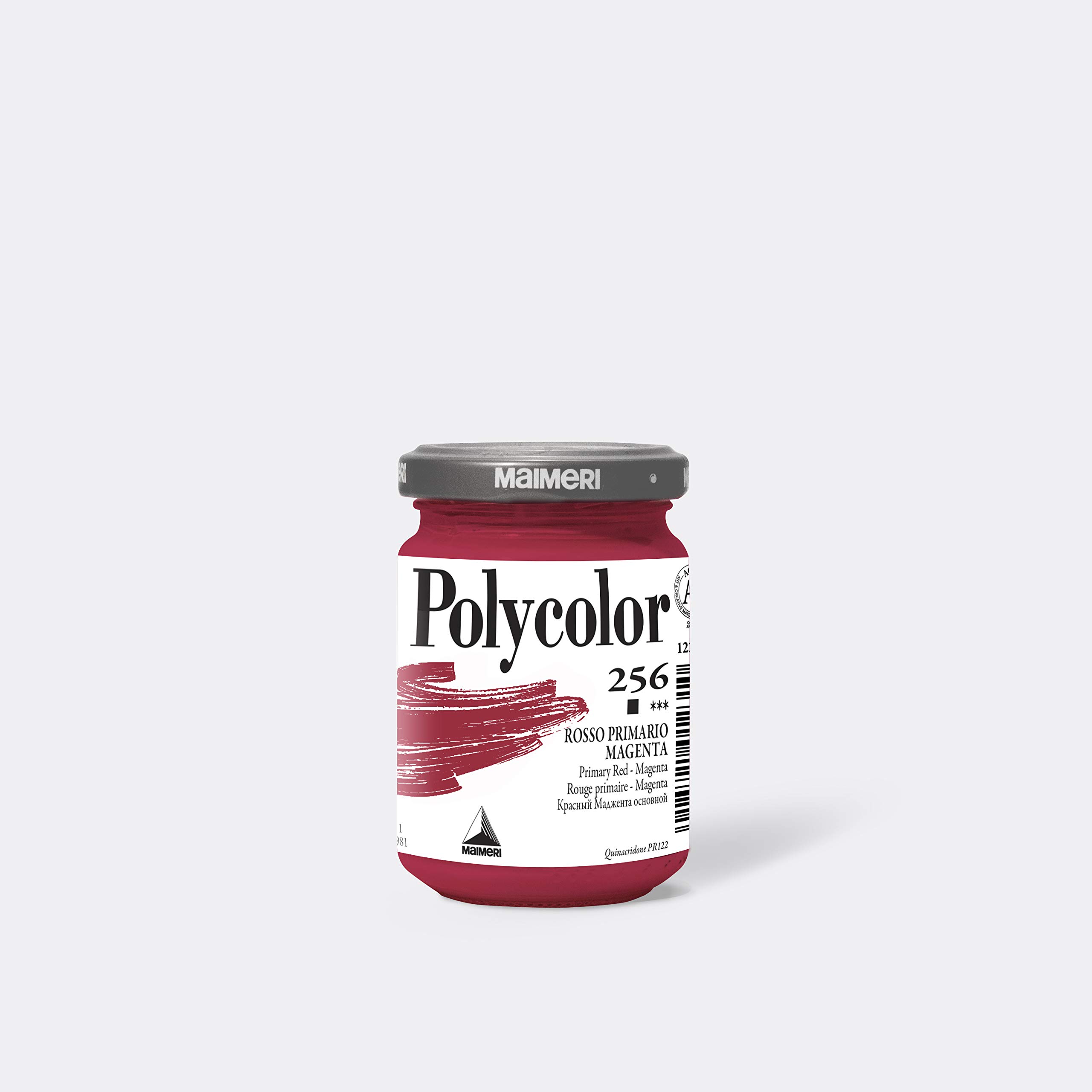 Maimeri M1220256 140Ml Glass Jar Magenta Acrylic Paint - Acrylic Paints (Magenta, Primary Red - Magenta, Ap, 140 Ml, Glass Jar, 173 Mm)