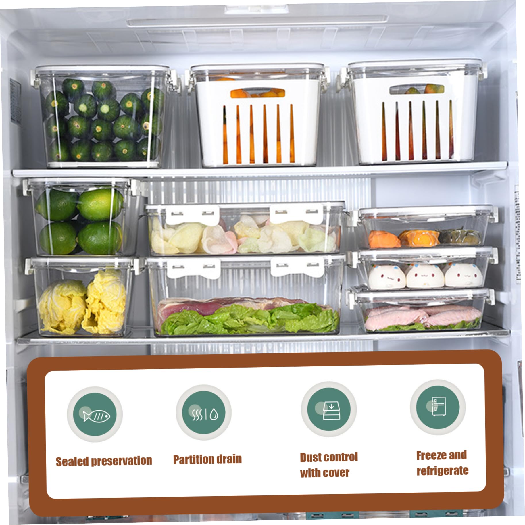 Caja de pan 13x8x3in contenedor de pan de mascotas a prueba de polvo transparente para panes caseros y de panadería con recipientes de almacenamiento de alimentos para el refrigerador de la tap