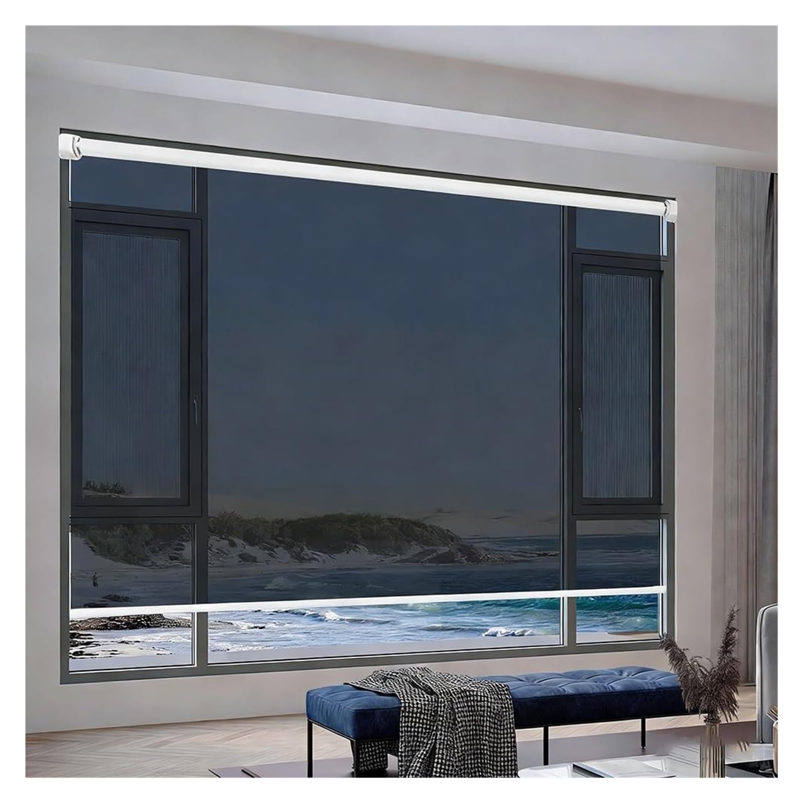 Persianas enrollables reflectantes con efecto espejo cortinas térmicas anti UV 55x90cm