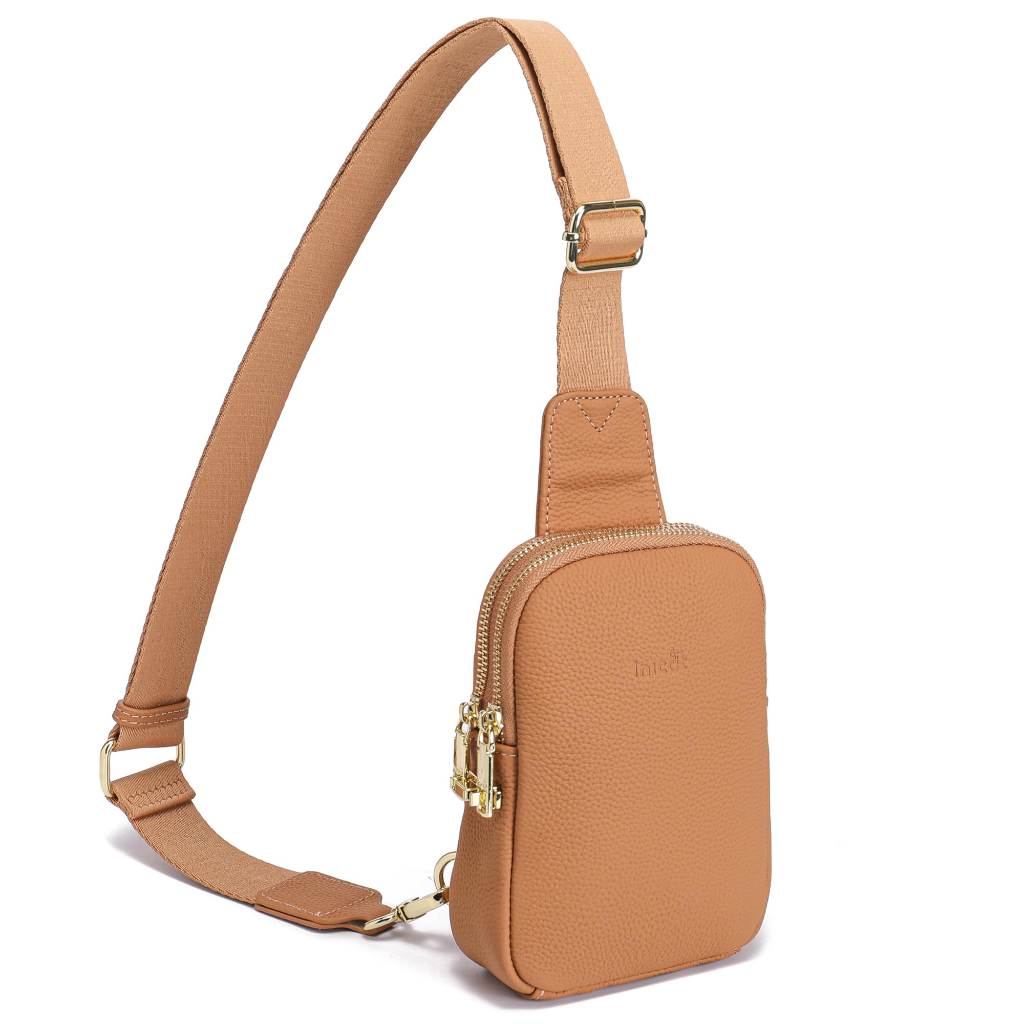 INICAT Leather Small Sling Bag Travel Crossbody Bags Women Gifts Cross Body Purses for Woman