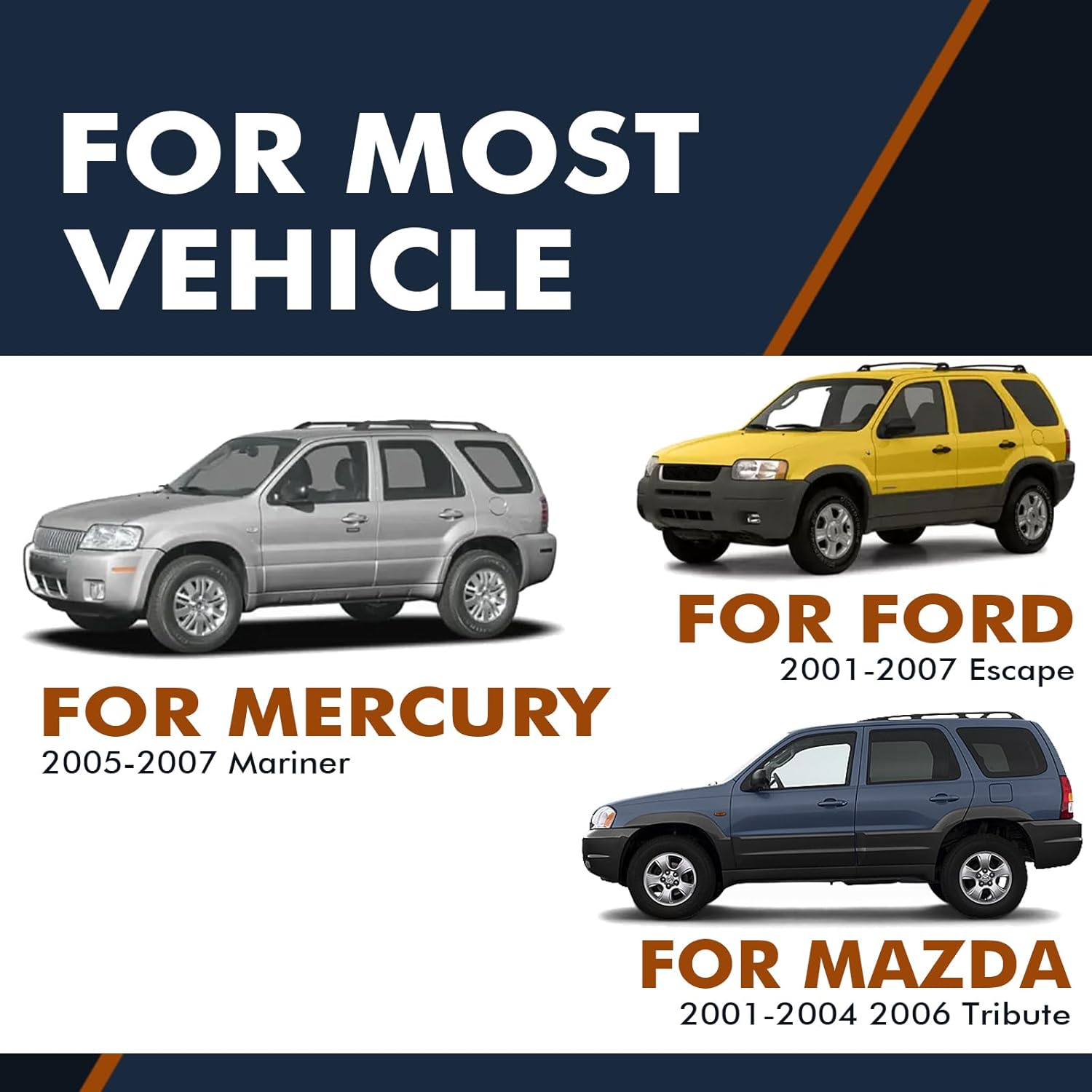 PM Auto Pair of 2 Rear Shock Absorber For 2001-2007 Ford Escape