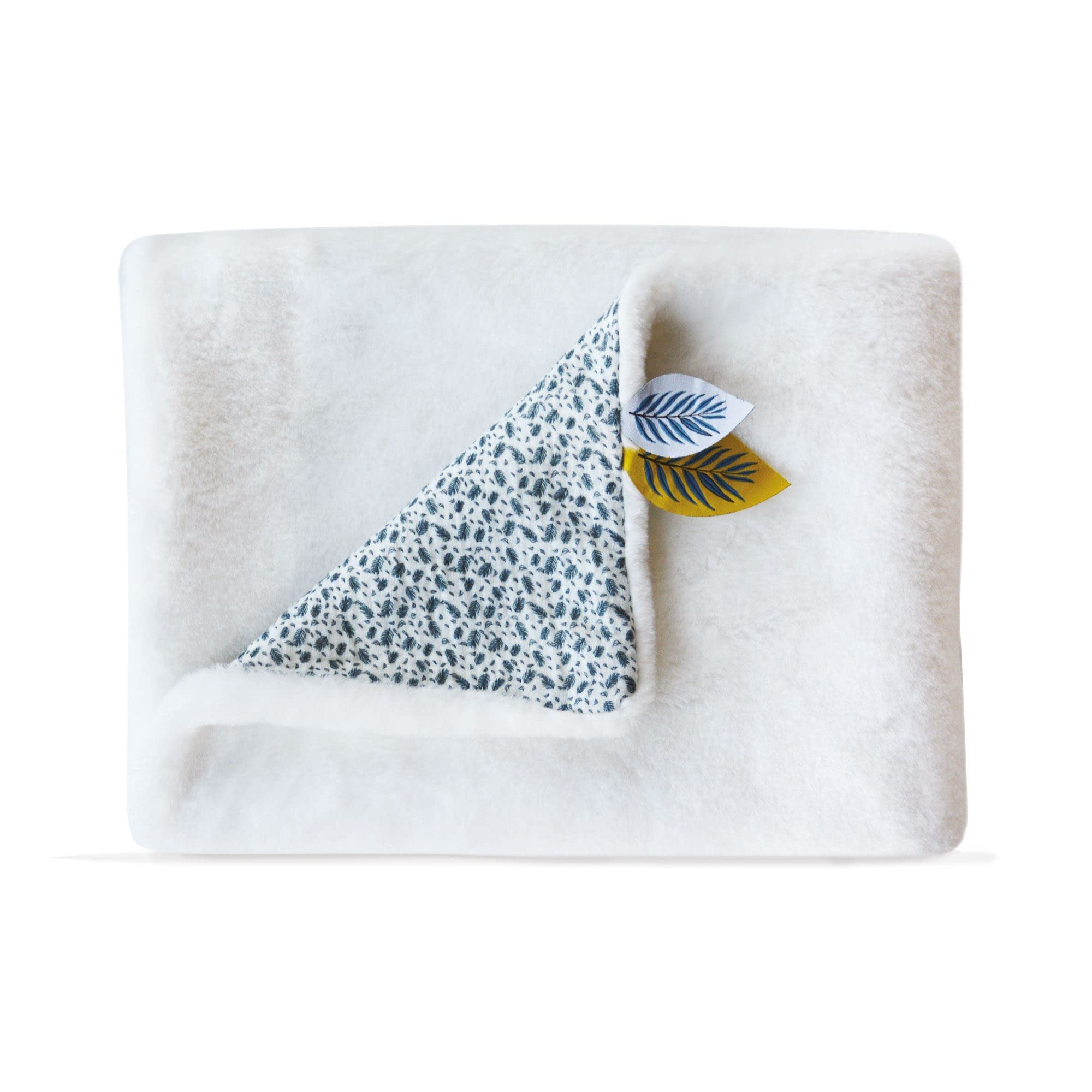 Doudou et CompagnieDC3685 Soft and Warm Fleece Blanket – White – 100 x 70 cm – Yoca Le Koala Collection – Newborn Gift Idea for Baby Girl or Boy – Extra Soft – Silky Blanket