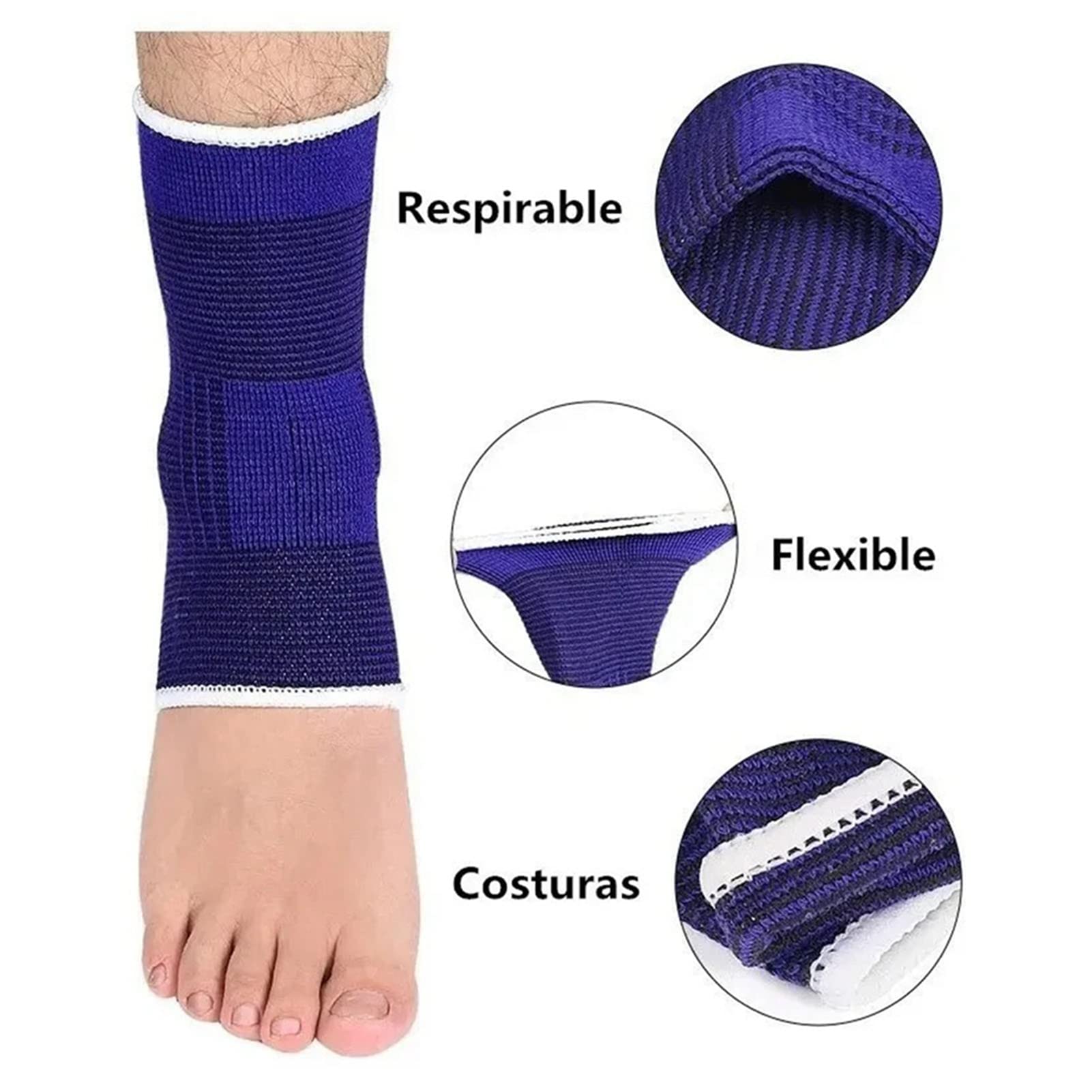 Topyond 2 Pièces De Coussinets De Cheville Tricotés Pour L'extérieur, Protection de la Cheville Et Coussinets De Sport Chauds, Adaptés à une Variété De Sports, Confortables Et Respirants