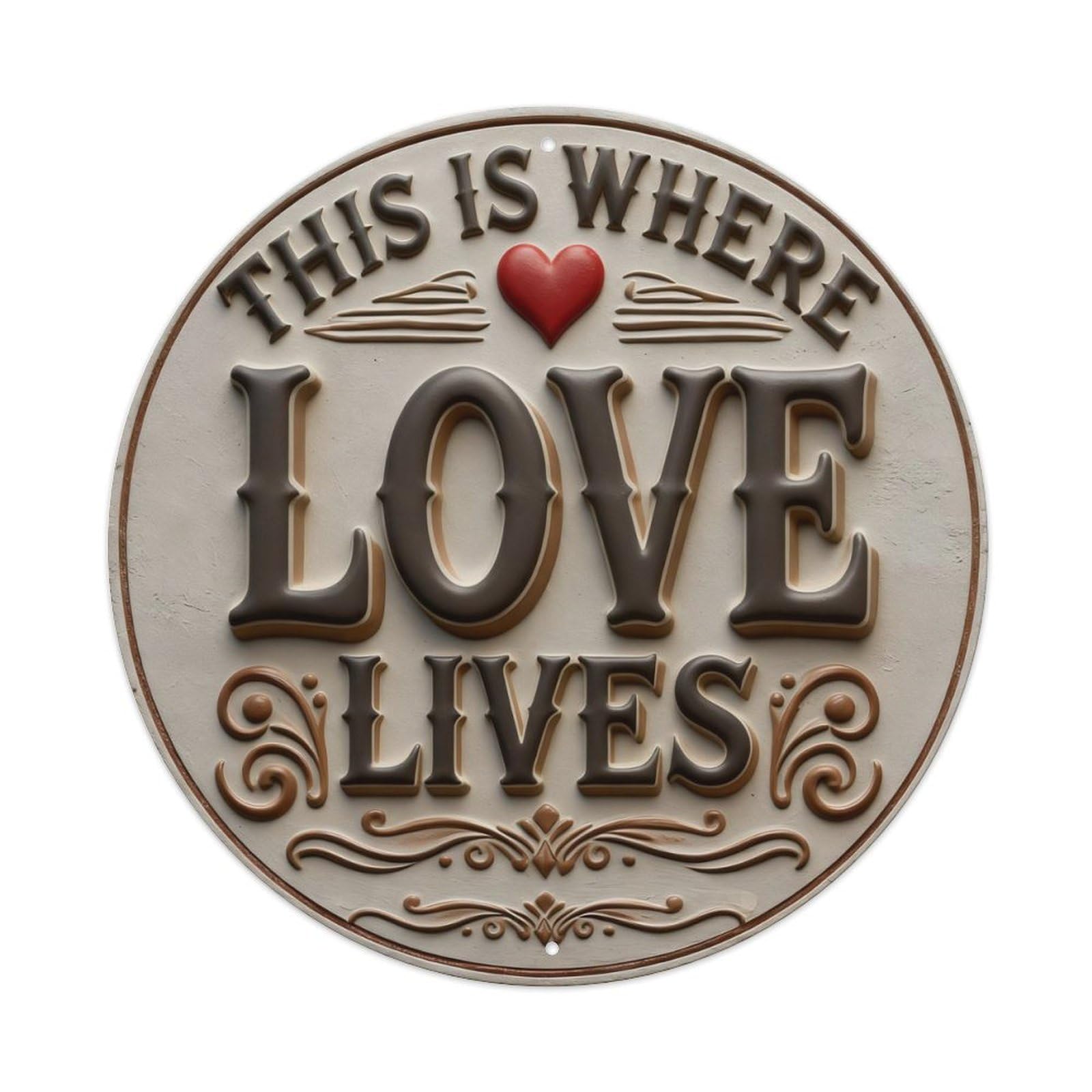 Zlatcbu Vintage This Is Where Love Lives Metal Tin Sign Retro Wall Art Poster, Decor For Home Living Room Bar Cafe Garage, 8X8 Inch
