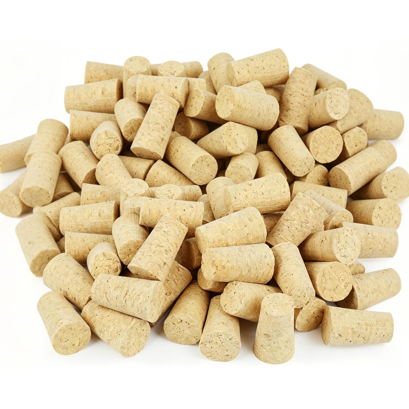 50 Piezas Cónico Tapones de Corcho, Antifugas Corchos de Vino, Reutilizable Tapon Vino, Tapones Madera Natural para Barra Botellas Manualidades Accesorios Cocina (22 x 17 x 35MM)