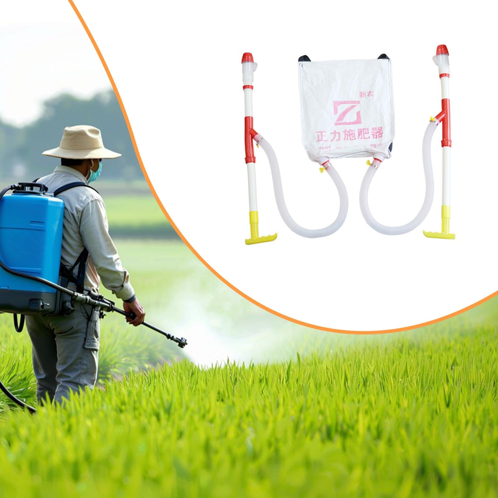Spandiconcime Granulare, Attrezzo per La Concimazione, Applicazione Professionale di Fertilizzanti Agricoli per Mais, Concimazione di Copertura, Tubo Doppio in PVC