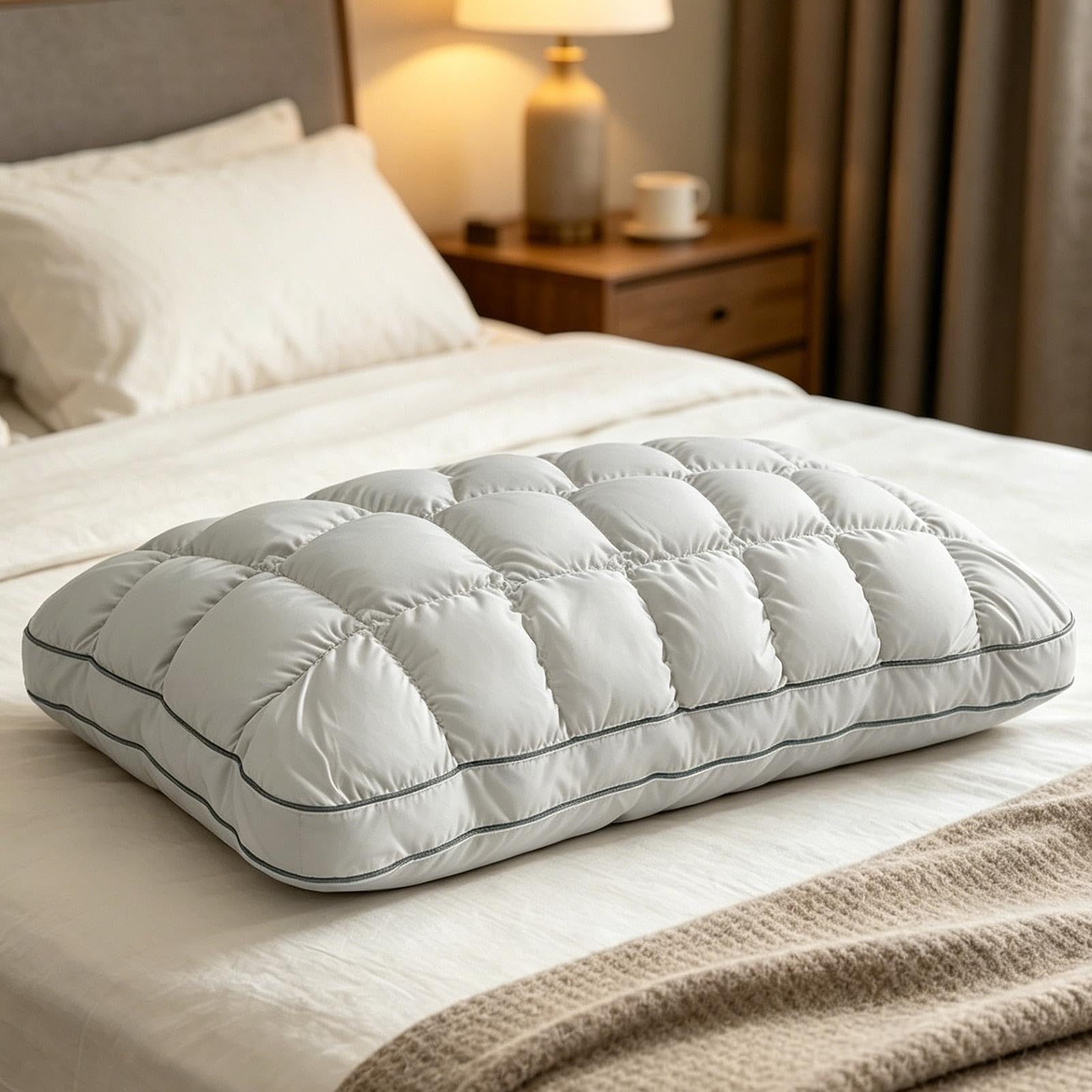 Cuscino Cloud Trapuntato, Traspirante Trapuntato Effetto, Rinfrescante | Cuscini Imbottiti In Microfibra Corpo, Braccio, Pancia, Fianco, Collo, Spalla, Viaggio, Ospedale, Hotel E Casa