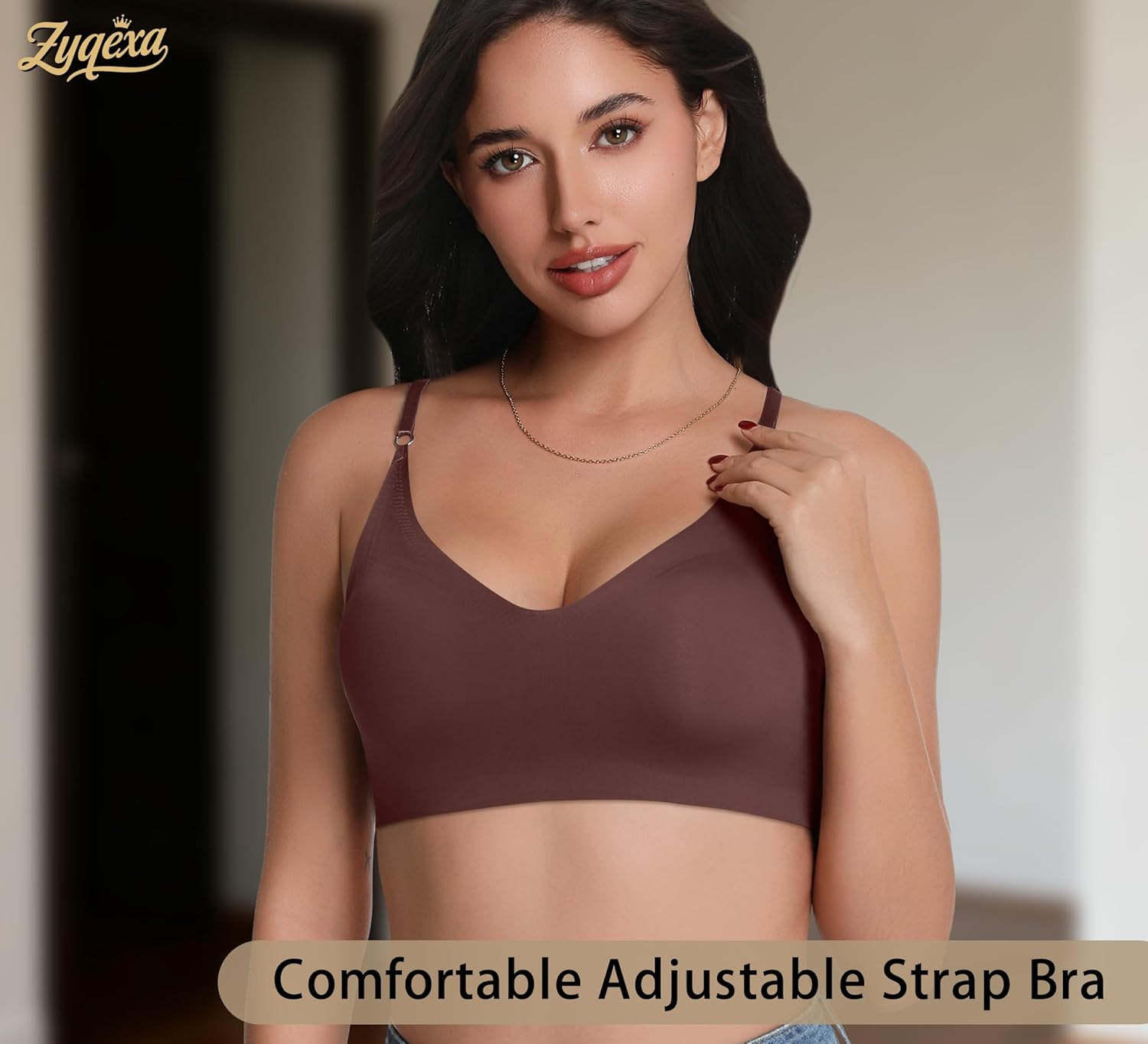 3 Pieces Wireless Seamless Bras for Women - Padded Sport Bras Comfortable Bralettes Soft Sleep Adjustable - Image 8