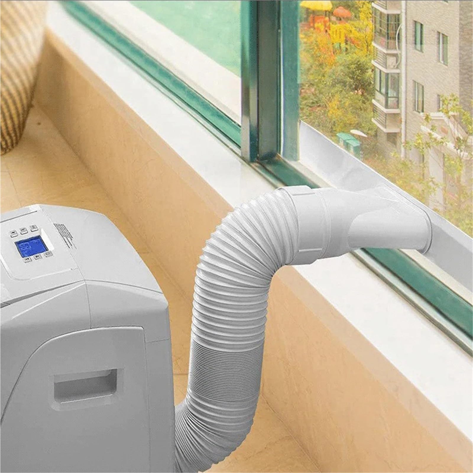 Tubo Aluminio Flexible Tubo de ventilación Tubo Flexible Universal Tubo de ventilación de Aire Manguera Conducto de Escape del Aire Acondicionado Sistema de ventilación de Aire(150mm x 1.5M)