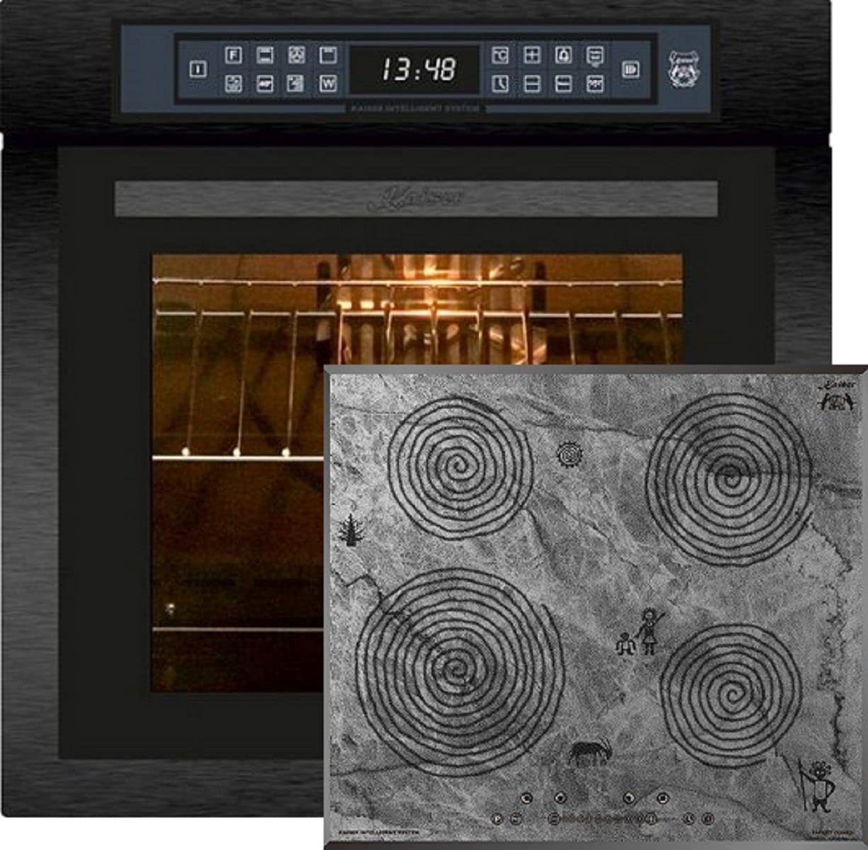 Kaser Küchengeräte Backofen-Set EH 6306 RS+EM 6307 RS, Enbaubackofen,79L 15 Fkt+Mkrowellen