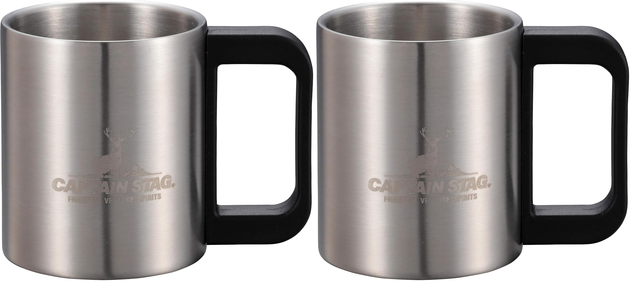 Captain Stag UH-2011 Outdoor Cup, Mug, Tumbler, 8.5 fl oz (250 ml), Double Stainless Steel, Hollow Double Layer, Stainless Steel : Home & Kitchen