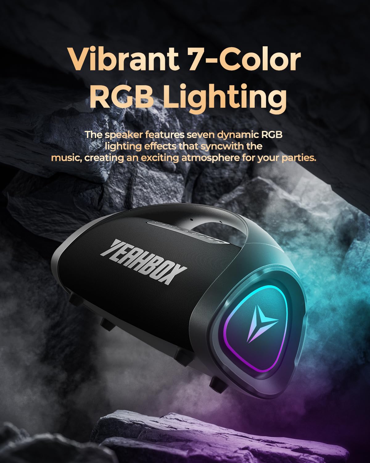 Sonic Boom MAX 300W Max Large Bluetooth Speaker Loud, Massive Bass, IPX66 Waterproof Party Portable Speaker with Subwoofer/EQ/Fast Charge, Outdoor Wireless Speakers