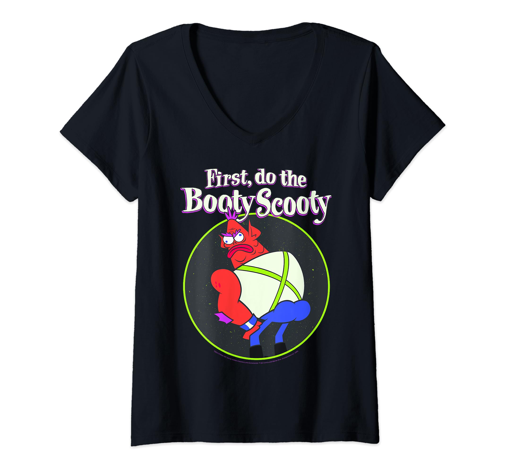 DC ComicsWomens DC Comics Teen Titans Go! First Do The Booty Scooty V-Neck T-Shirt