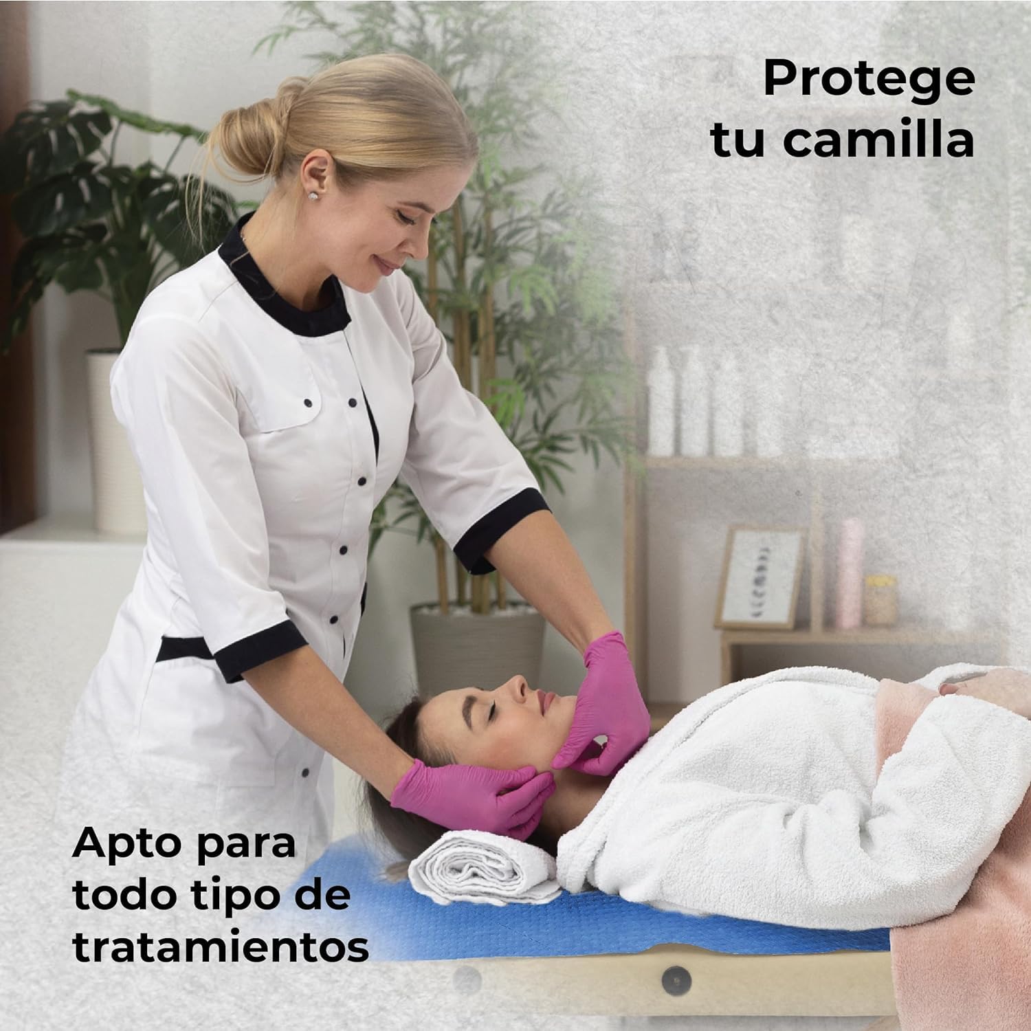 Pack 4 Rollos de Papel Camilla Parafinado Sin Precorte Blanco + 1 litro Aceite de Masaje