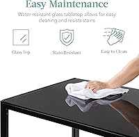 Vista 5 de Best Choice Products 5 piezas Juego de mesa de comedor de vidrio, muebles modernos de mesa de cocina para comedor, dinette, ahorro de espacio