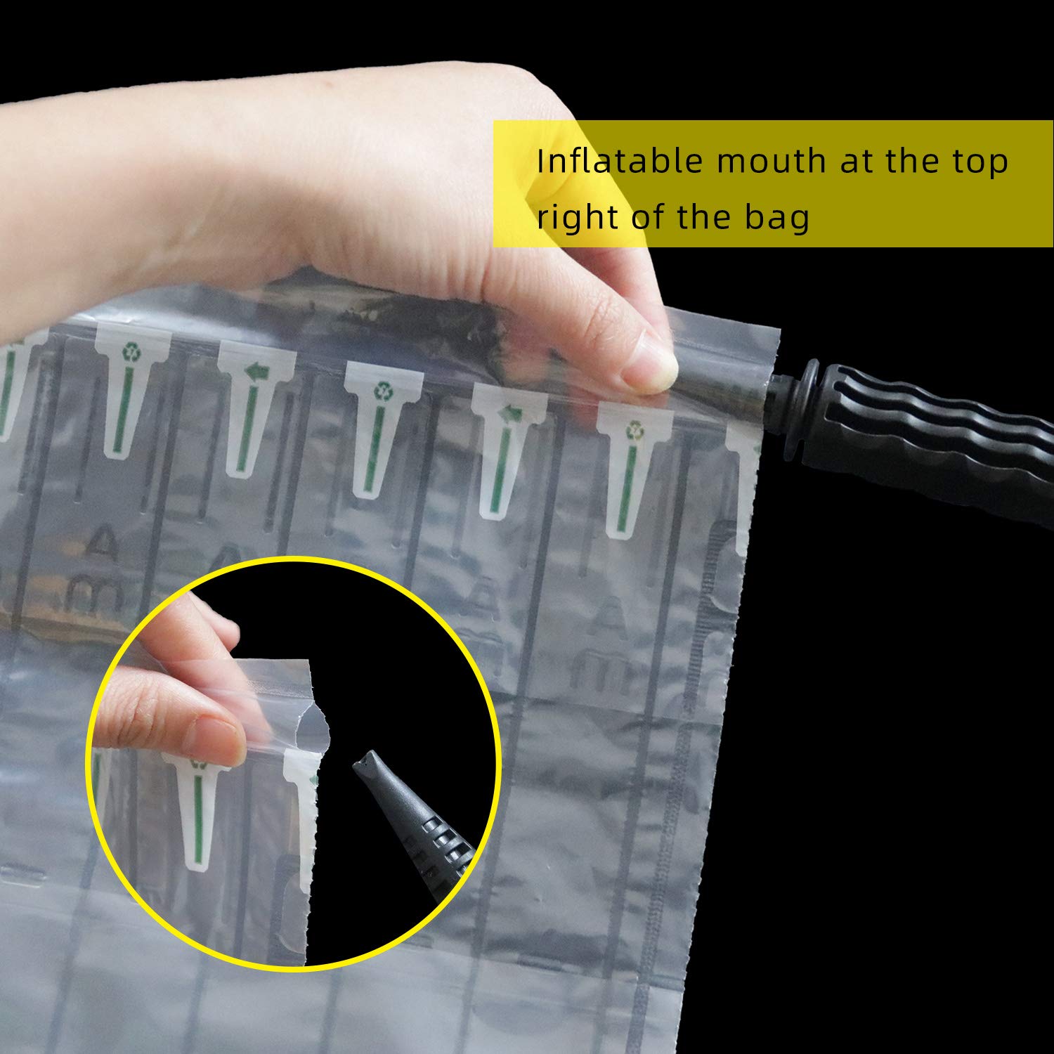 100 Pack Wine Bottle Protector Bags with a Free Pump Reusable Travel Inflatable Air Column Sleeves Leakproof Air Packaging Bags for Safe Transportation