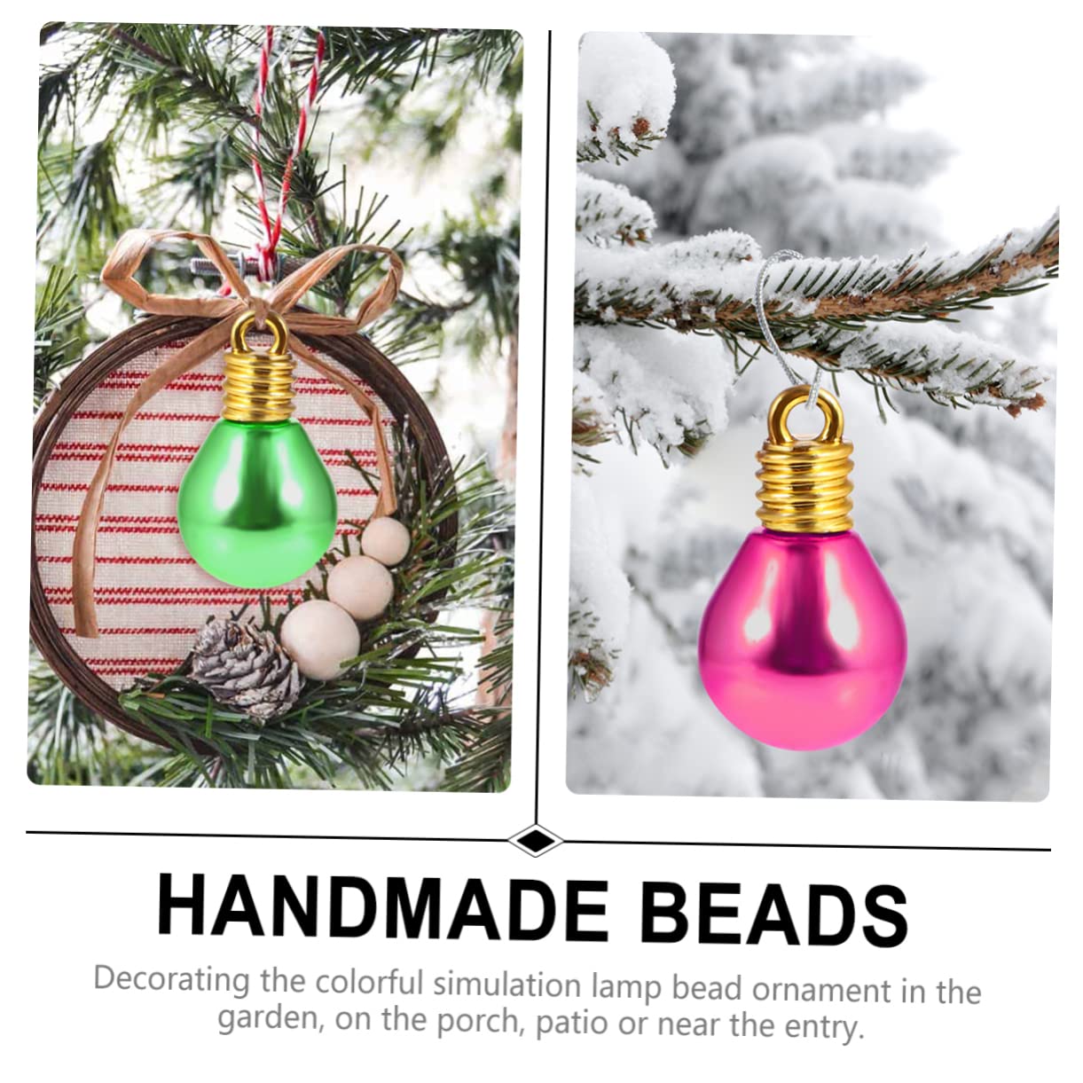 Homoyoyo 100piezas Cuentas Redondas Hechas Mano para Bricolaje Cuentas Grandes Accesorios de Joyería DIY de Plástico Materiales de Bricolaje