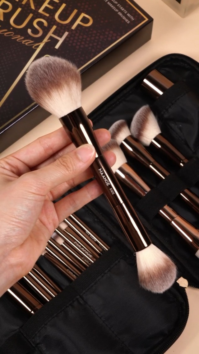 Amazon.com: MAANGE 20 PCS Makeup Brush Set with Bag, Double-ended
