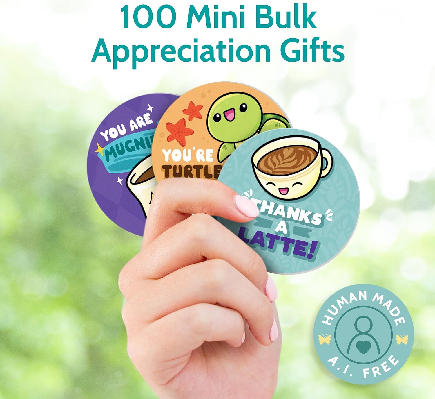 T MARIE 100 Mini Bulk Appreciation Chips - Funny Punny 2.25” Token of Appreciation Gifts for Employee, Coworkers, Staff, Teachers, Nurses, Students and More - Encouraging Messages and Recognition