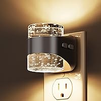 Vista 9 de L LOHAS LED Luz nocturna, paquete de 2 luces nocturnas de burbujas de 3000 K enchufables a la pared, luces nocturnas acrílicas con sensor de luz