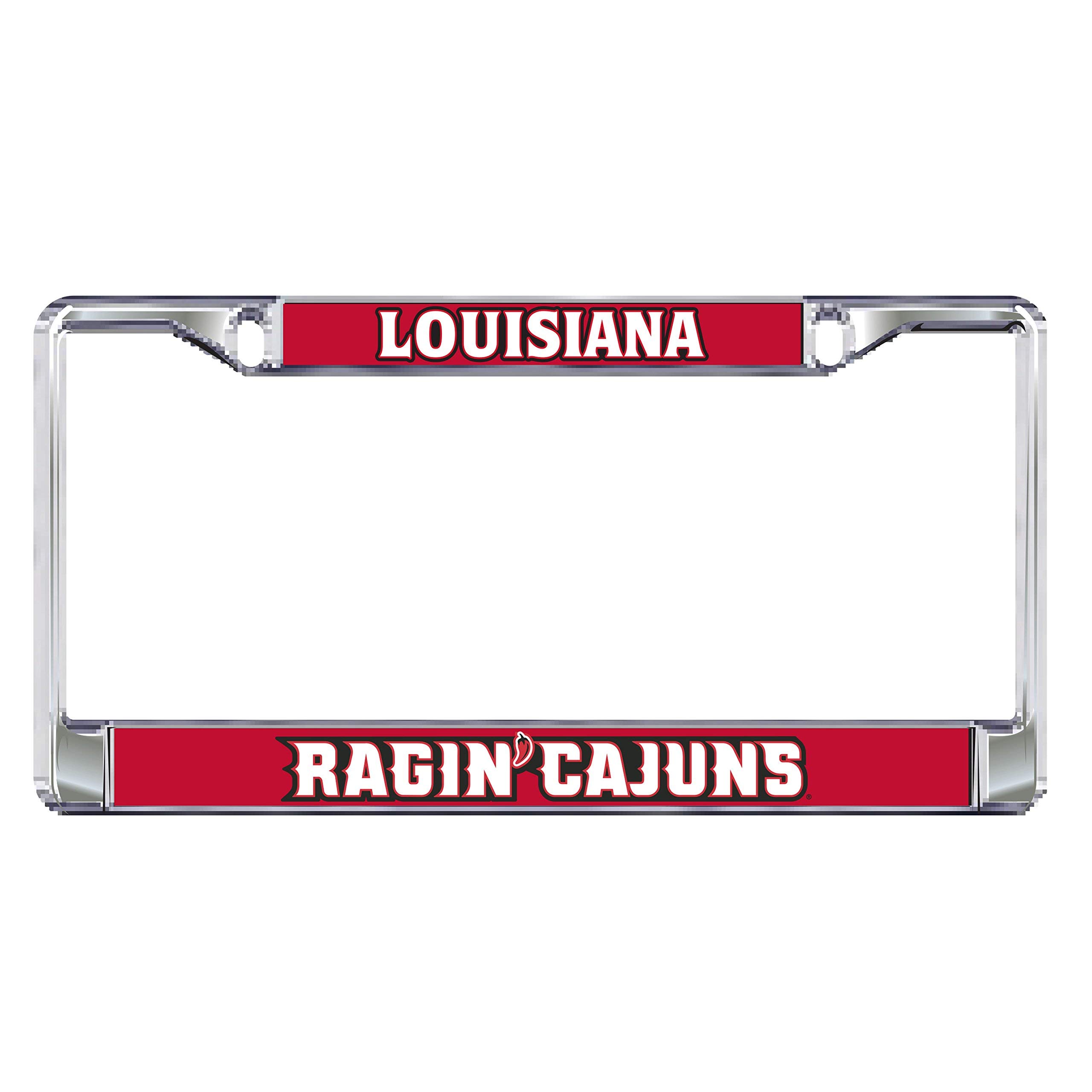 Craftique Louisiana-Lafayette Plate Frame (DOMED LA RAGIN CAJUNS FRAME (45018))