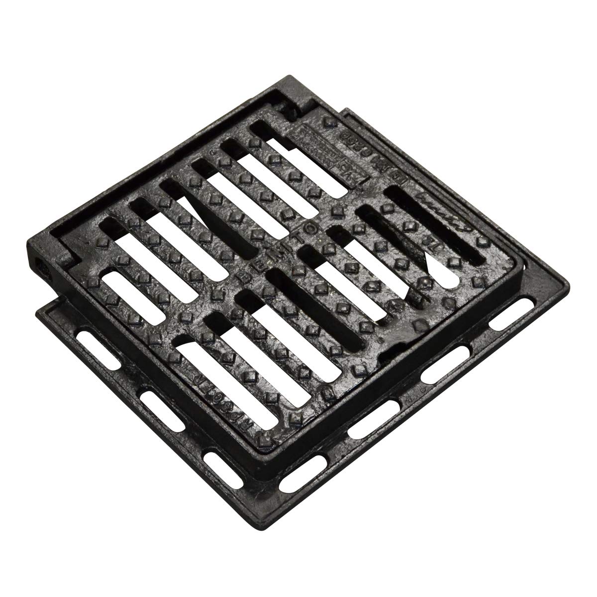 Jardibric - Grille Regard Fonte Ductile C250 300x300 mm avec Cadre - PMR - Conforme EN124