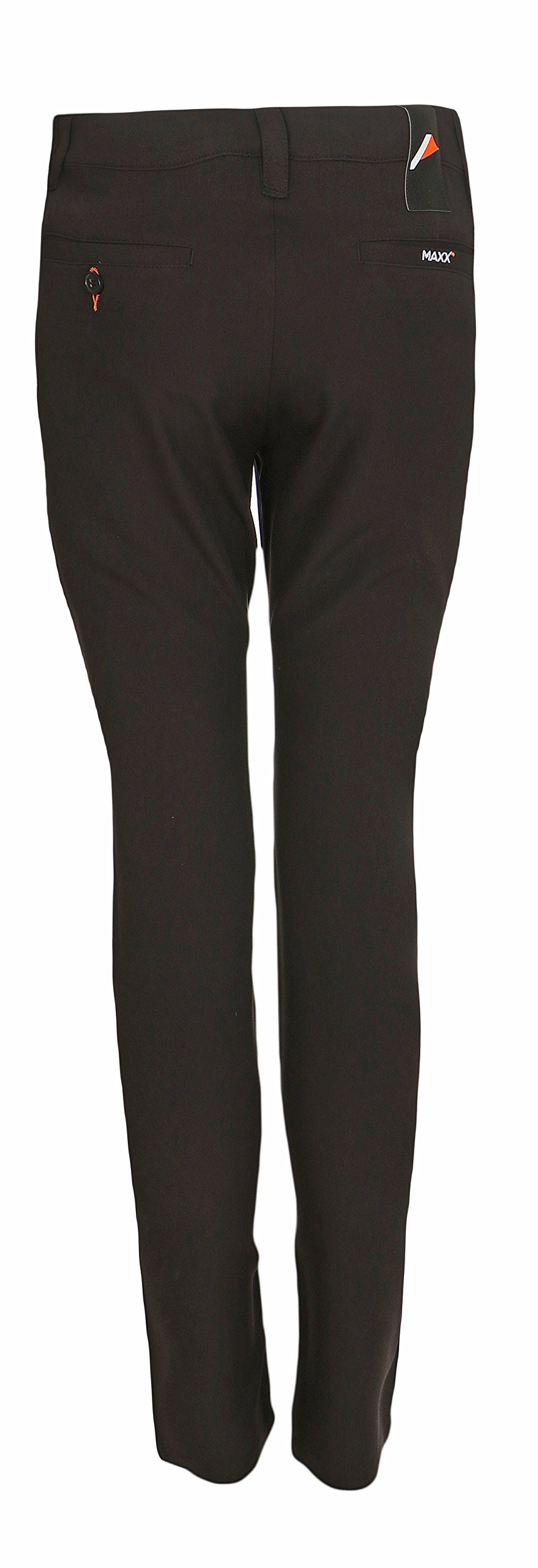 MAXX - Pantaloni da golf da ragazza con cintura regolabile, Colore: rosso, 140