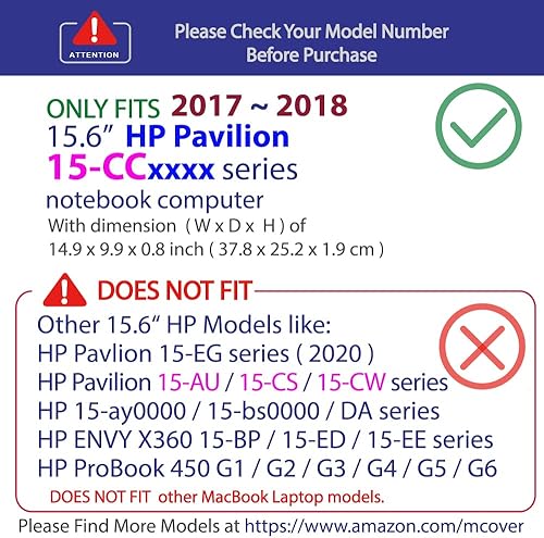 Miniatura 4 de mCover Case Compatible for 2017-2018 156 HP Pavilion 15-CCxxxx Series Notebook PC ONLY  NOT Fitting Any Other HP Models  - Green