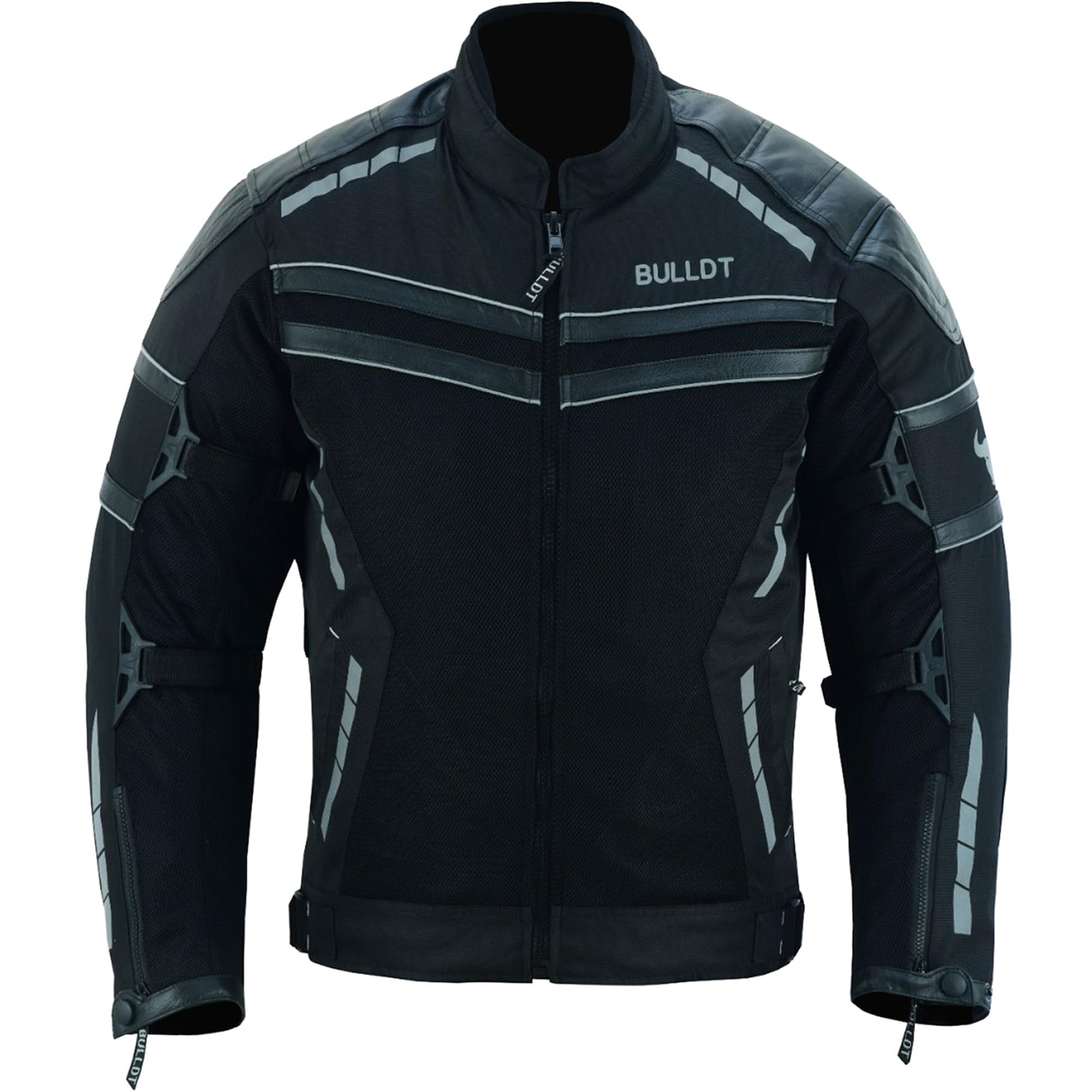 BULLDT 2-teiler Motorradkombi Herren sommer mit abnehmbar CE-Protektoren & Thermofutter - leicht Jacke ATV Quad Scooter mit Tech-Mesh-Netz 360° Sicherheit-Reflektoren & Zipper-Taschen