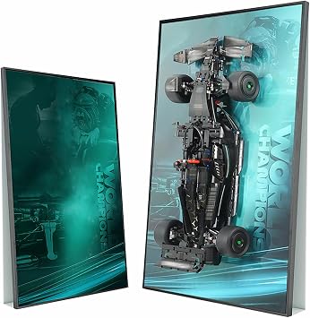 Technic F1 Wall Mount, Racing Car Display Wallboard for 42171 Technic Mercedes-AMG F1 W14 E, Wall Mount for Collectible F1 Model Kit Model Not Include