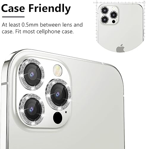 Miniatura 9 de Thomo Protector de lente de cámara compatible con iPhone 13 Pro y iPhone 13 Pro Max, paquete de 3 unidades de aleación de metal para cámara
