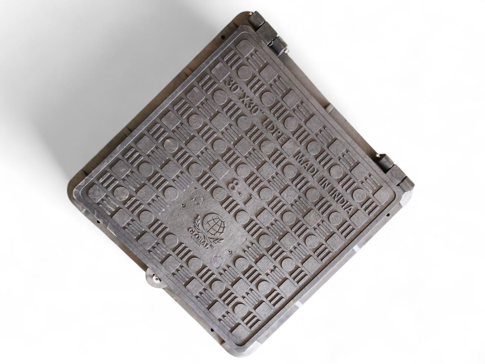 GAYATREE Corporation 30x30 Inch Hinged Manhole Cover – LDPE Plastic Heavy Duty Drain Cover with Lock | Rust Free | Light Weight-image-34