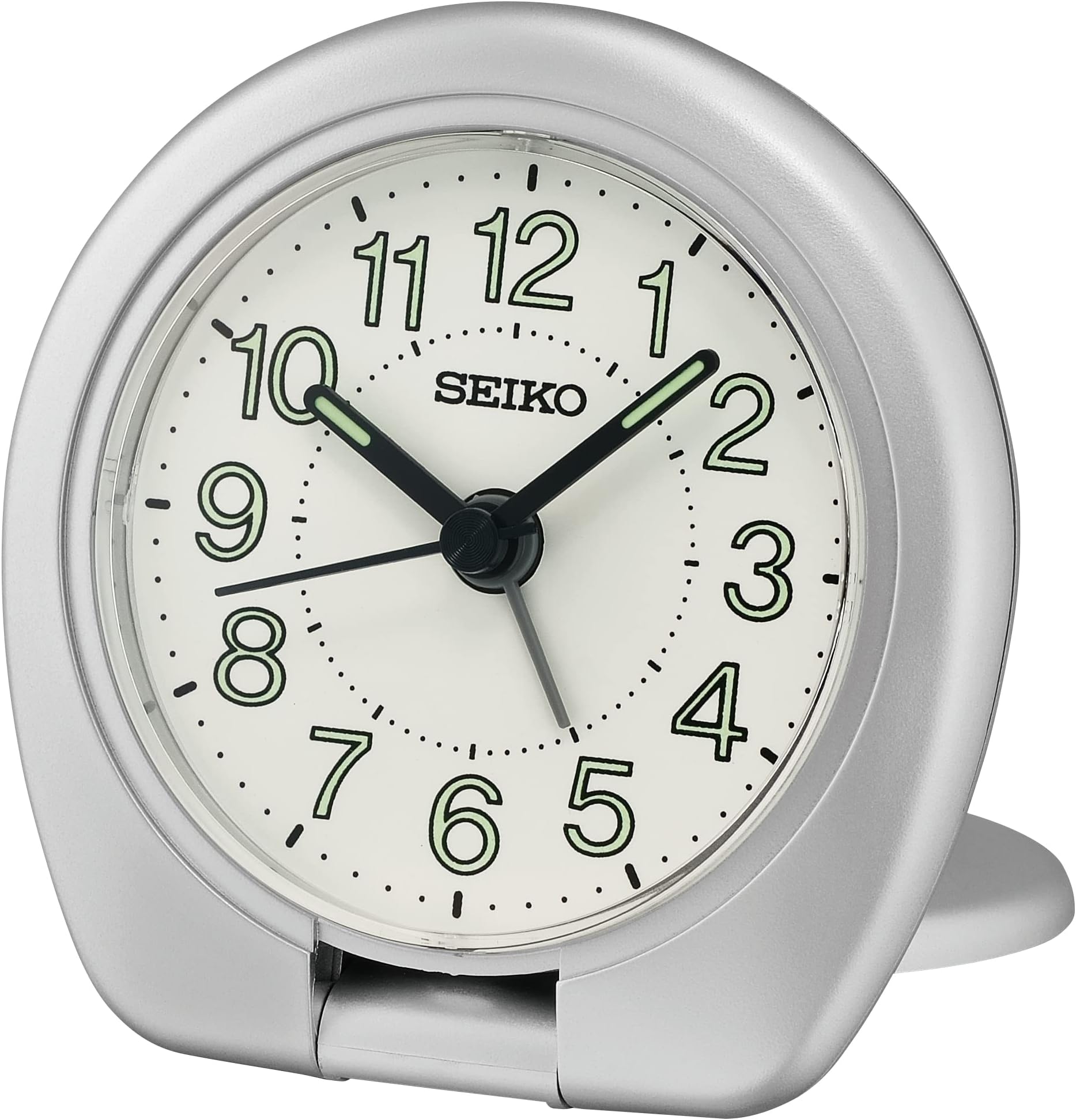 Sakai Travel Bedroom Alarm Clock, Metallic Silver