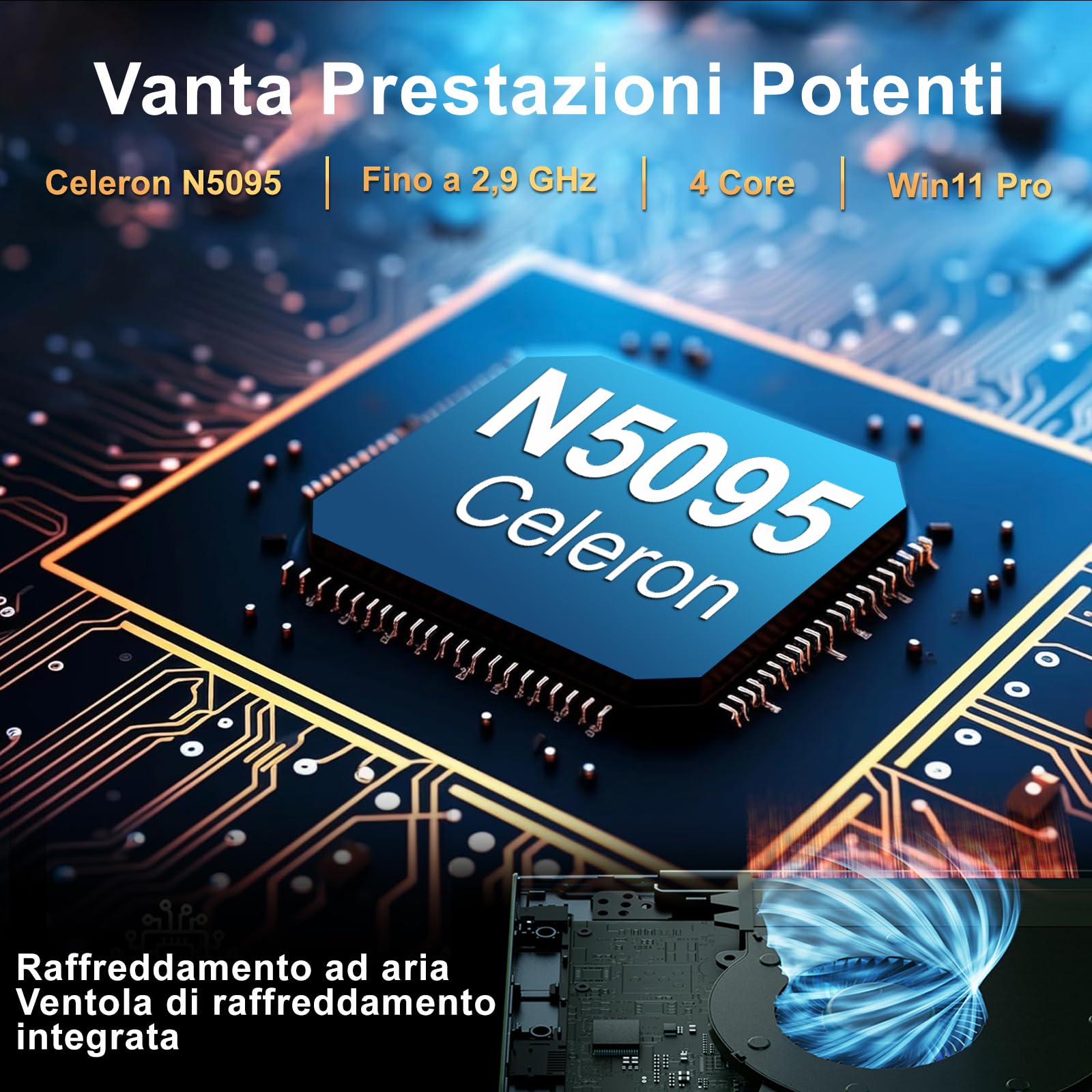 Pc Portatile 15.6 Pollici Celeron N5095 Upto 2,9 GHz Win11 Pro Laptop 8GB RAM 256GB SSD TF 1TB LPDDR4 5G WiFi 1920*1080 FHD USB 3.0 Widevine L1 Computer Portatile Con il Topo Film Italiano - Grigio-3