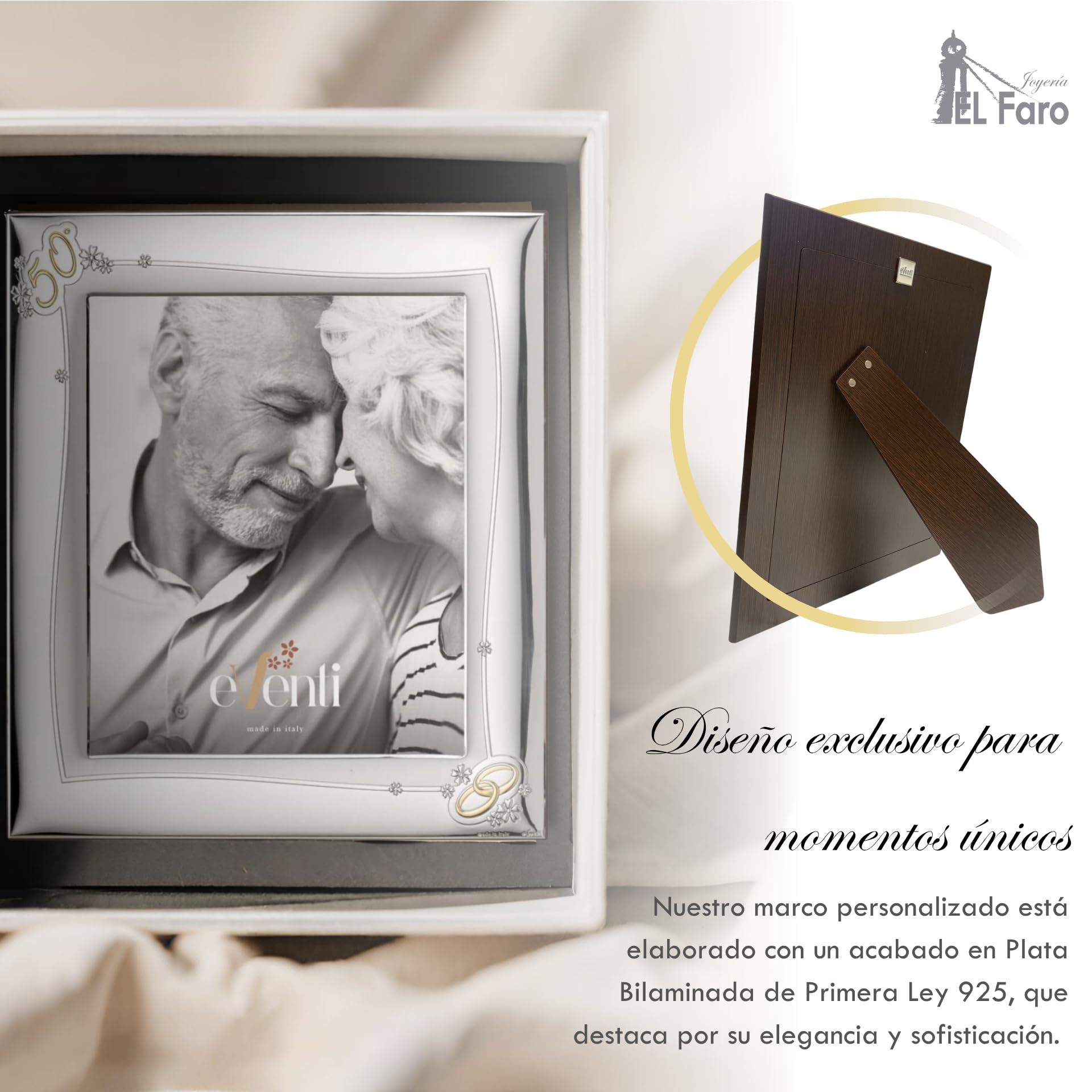 JOYERIA EL FARO Marco fotos personalizado 9x13 50 aniversario