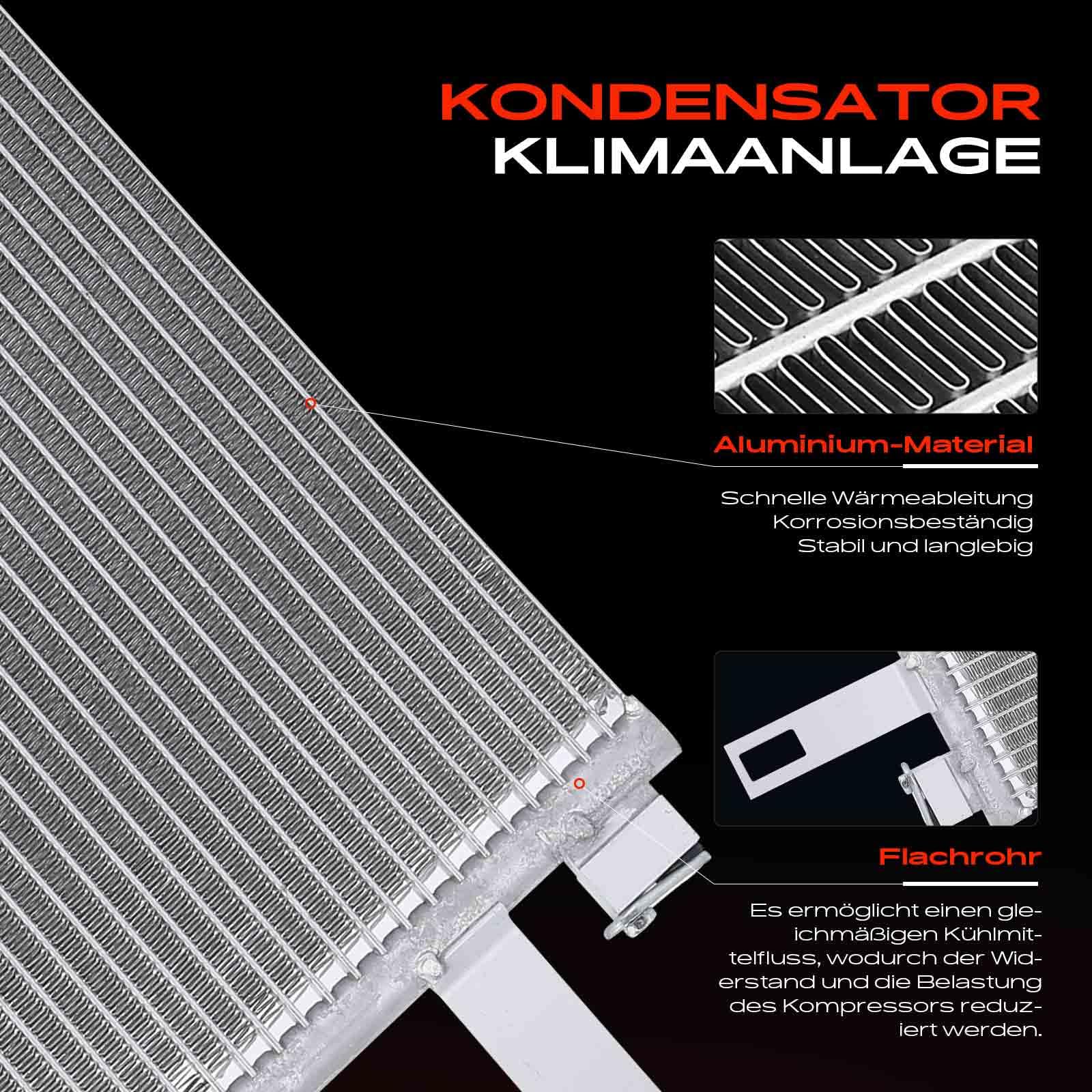 Frankberg Kondensator Klimaanlage Kompatibel mit Jumper Ducato 250 290 Boxer Bus Kasten Pritsche/Fahrgestell 2006-Heute Replace# 1343785080 1361235080 1371427080