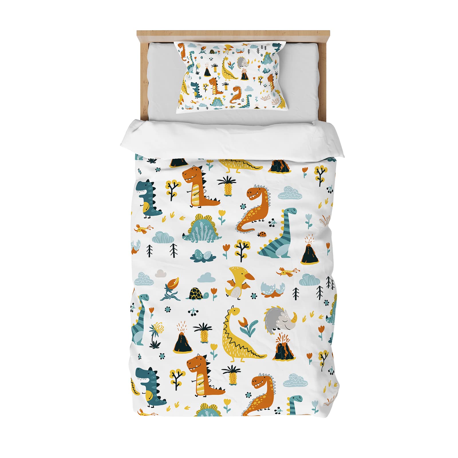 DJDEA Copripiumino Singolo Bambini in Microfibra, Biancheria da Letto con Cerniera 135x100 cm + 1 Federa 40x60 cm