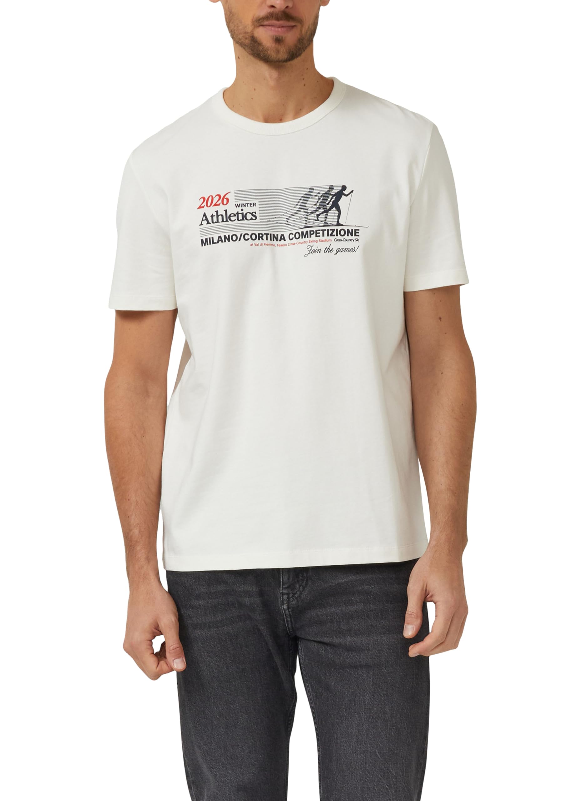 s.Oliver Gestreiftes Baumwoll-Shirt mit Hemdkragen