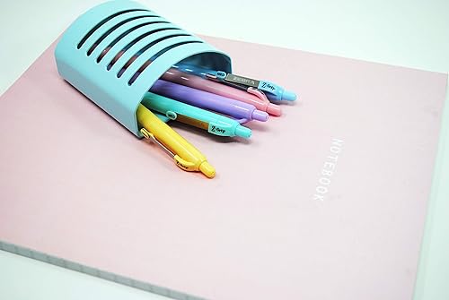 Miniatura 4 de Zebra Pen Z-Grip - Bolígrafo retráctil pastel, paquete de 10 unidades, barriles de colores surtidos, punta media de 0.039 in, tinta negra, tinta