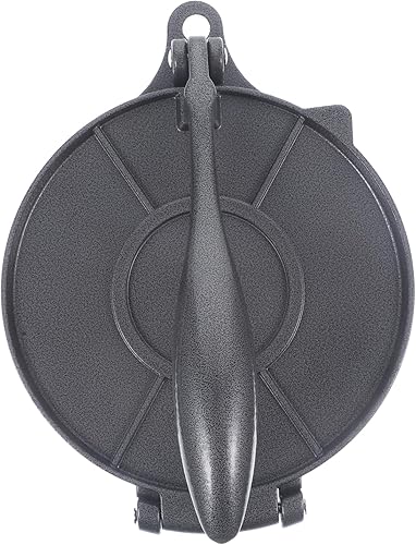 Miniatura 10 de BESPORTBLE Prensa de masa Prensa de tortilla Máquina de prensa de pastel Harina Sandwich Pan de hierro fundido Tortilla Pan Plancha Accesorios para