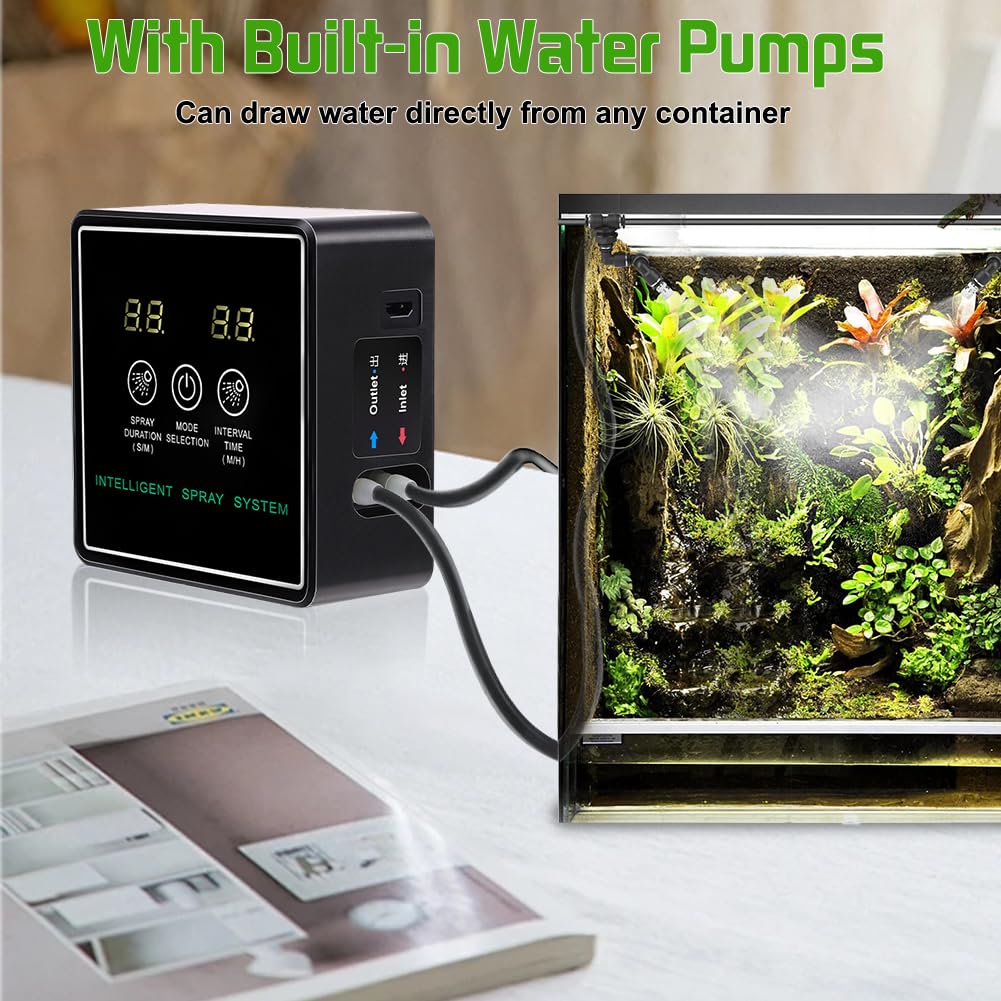 CPROSP Terrarium Beregnungsanlage - Reptilien Luftbefeuchter Mit Timer