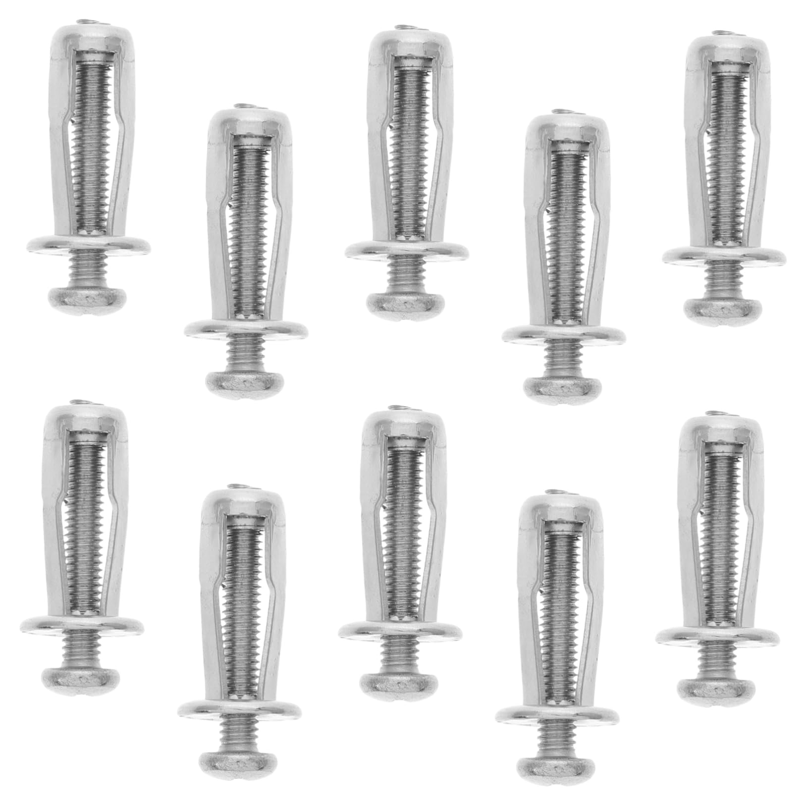 LALADEFIEE DIY Home Fixing 10pcs Petal Expansion Screws Zinc Plated Steel Jack Nuts for Thin Walls Quick Installati