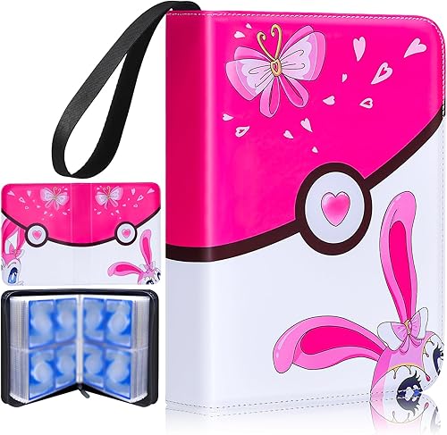 BRHE Carpeta de tarjetas de 4 bolsillos, 504 bolsillos con 63 fundas extraíbles para tarjetas de juego, álbum de coleccionista de tarjetas de 3 disponible en Yaxa Venezuela