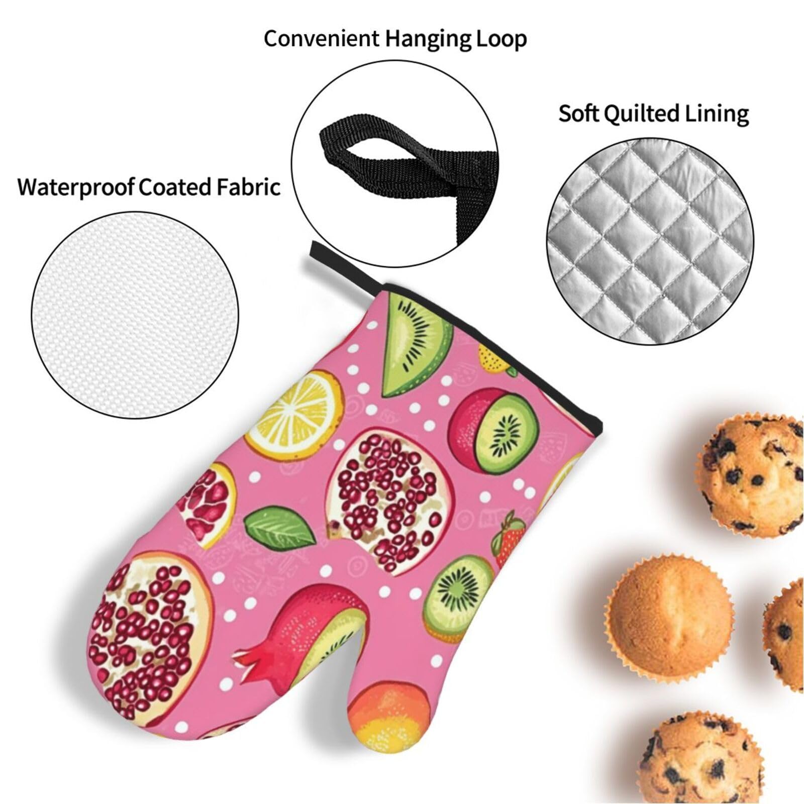 Maniques de Cuisine Gants de Cuisson Lavable en Machine Facile a Nettoyer