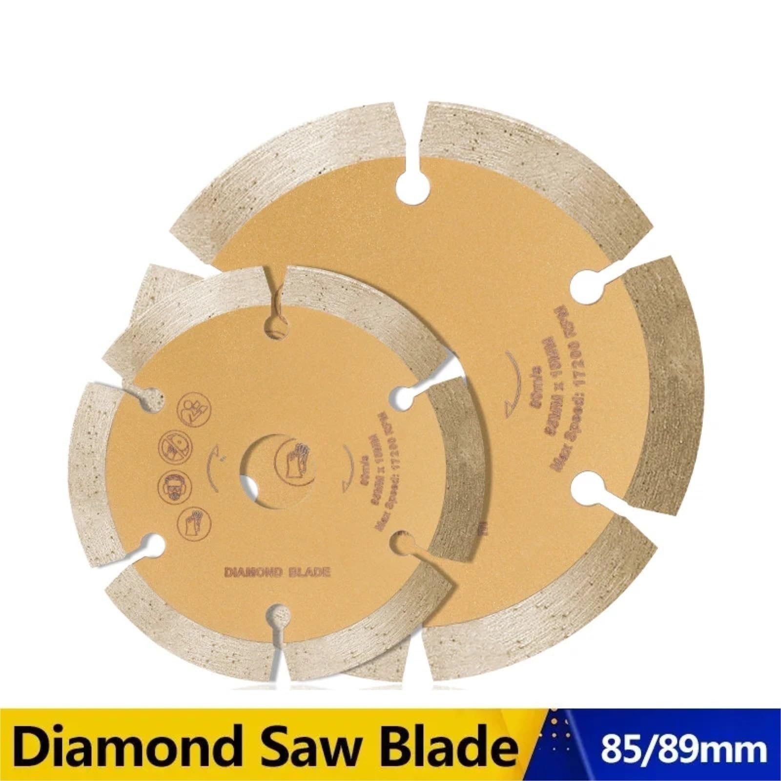 Brzeszczot do cięcia metalu 1PC brzeszczot diamentowy 85/89/115mm tarcza do cięcia na sucho betonu cegła ceramiczna marmurowe tarcze kamienia okrągłe(13)