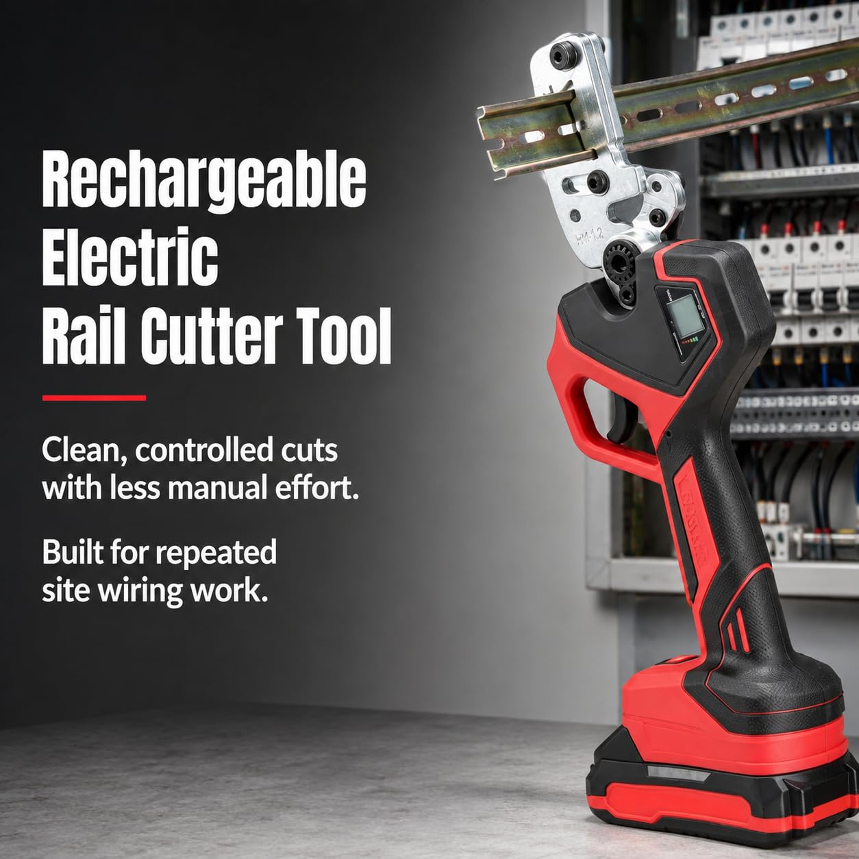 Coupe-rail Rechargeable, Avec Double Rainure Et Affichage Led