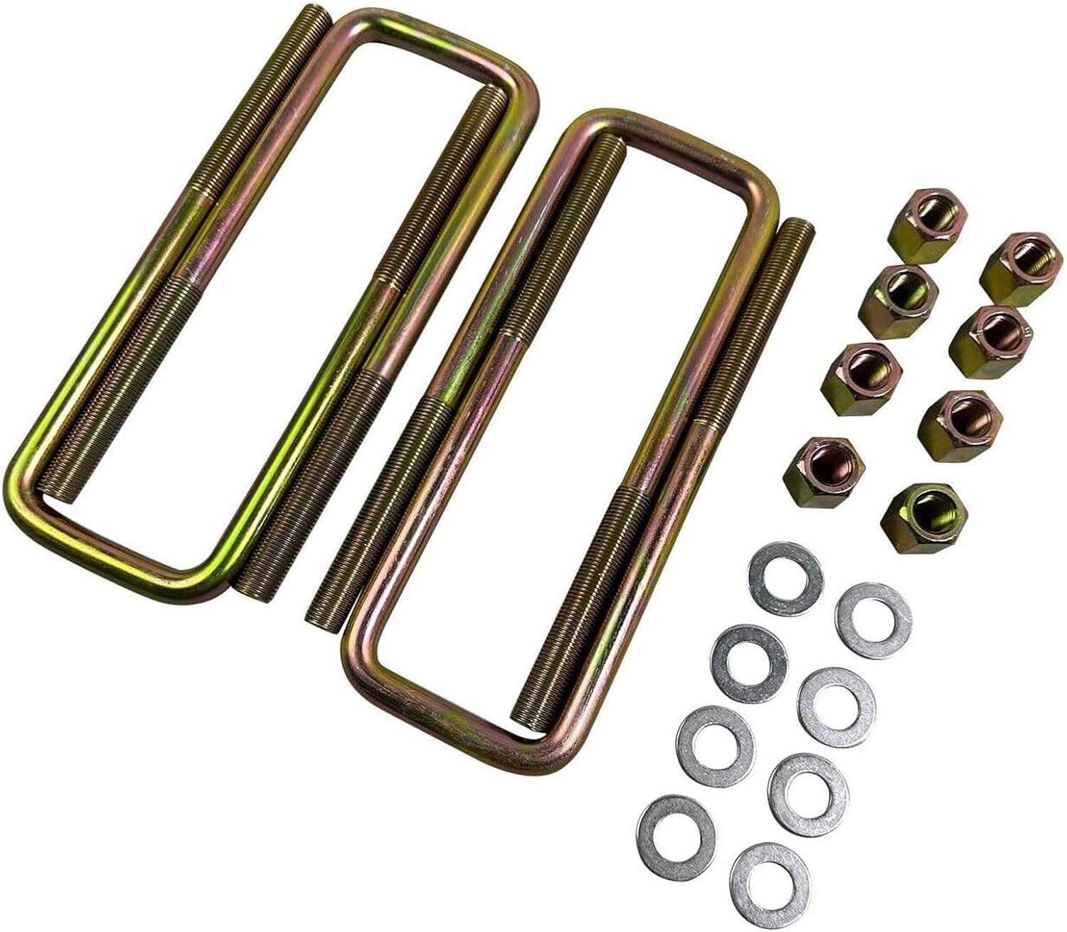 BST BSSP 1.5"-2" Rear Add A Leaf Lift Kit for 1999-2020 Chevy Silverado GMC Sierra 1500 Tahoe Yukon K1500 K2500 K3500, w/8.5" long 2.5" wide Square U Bolts