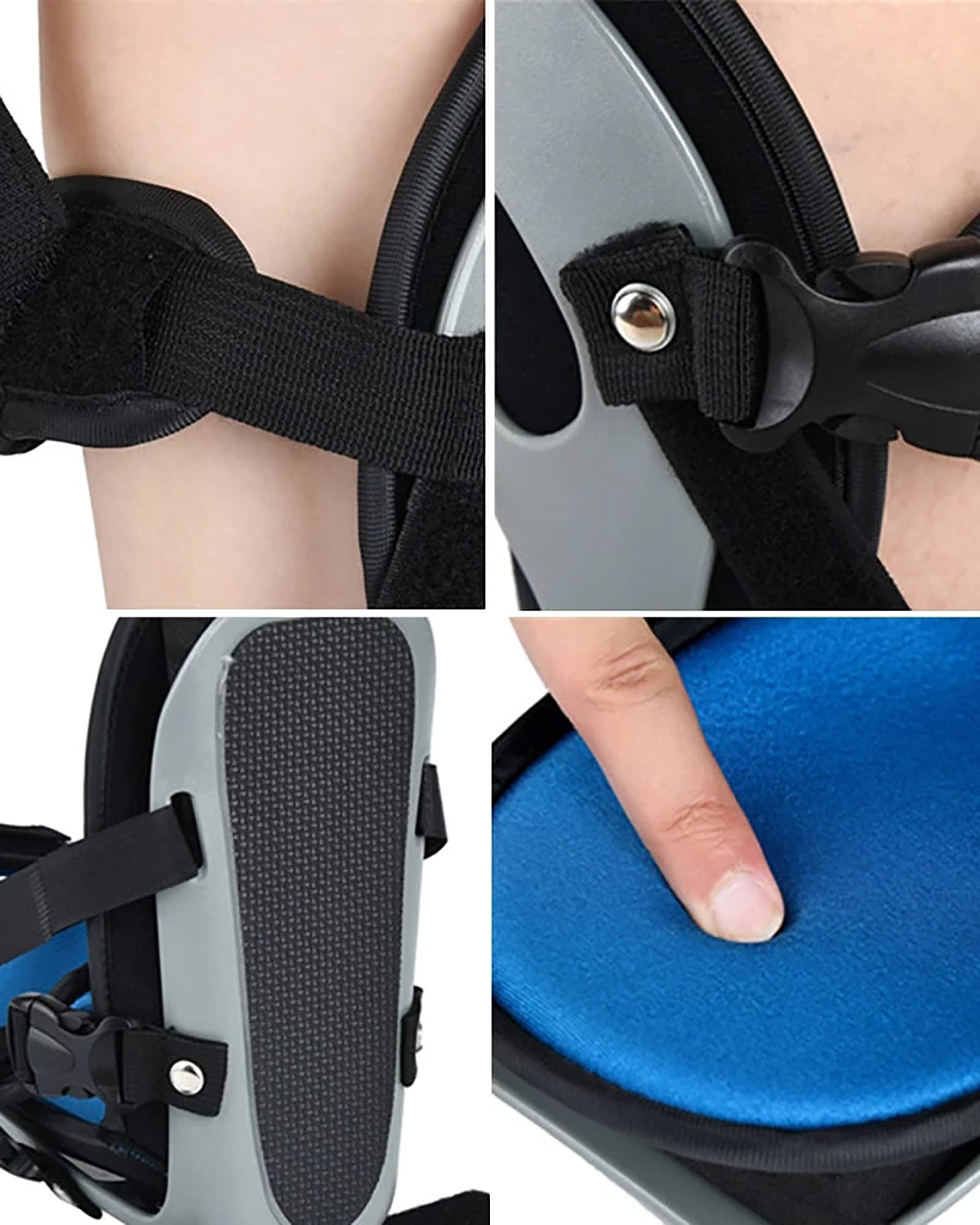 Férula de soporte para pie nocturno, ortesis de pie ajustable, férula protectora para fracturas fascitis plantar, S (S)