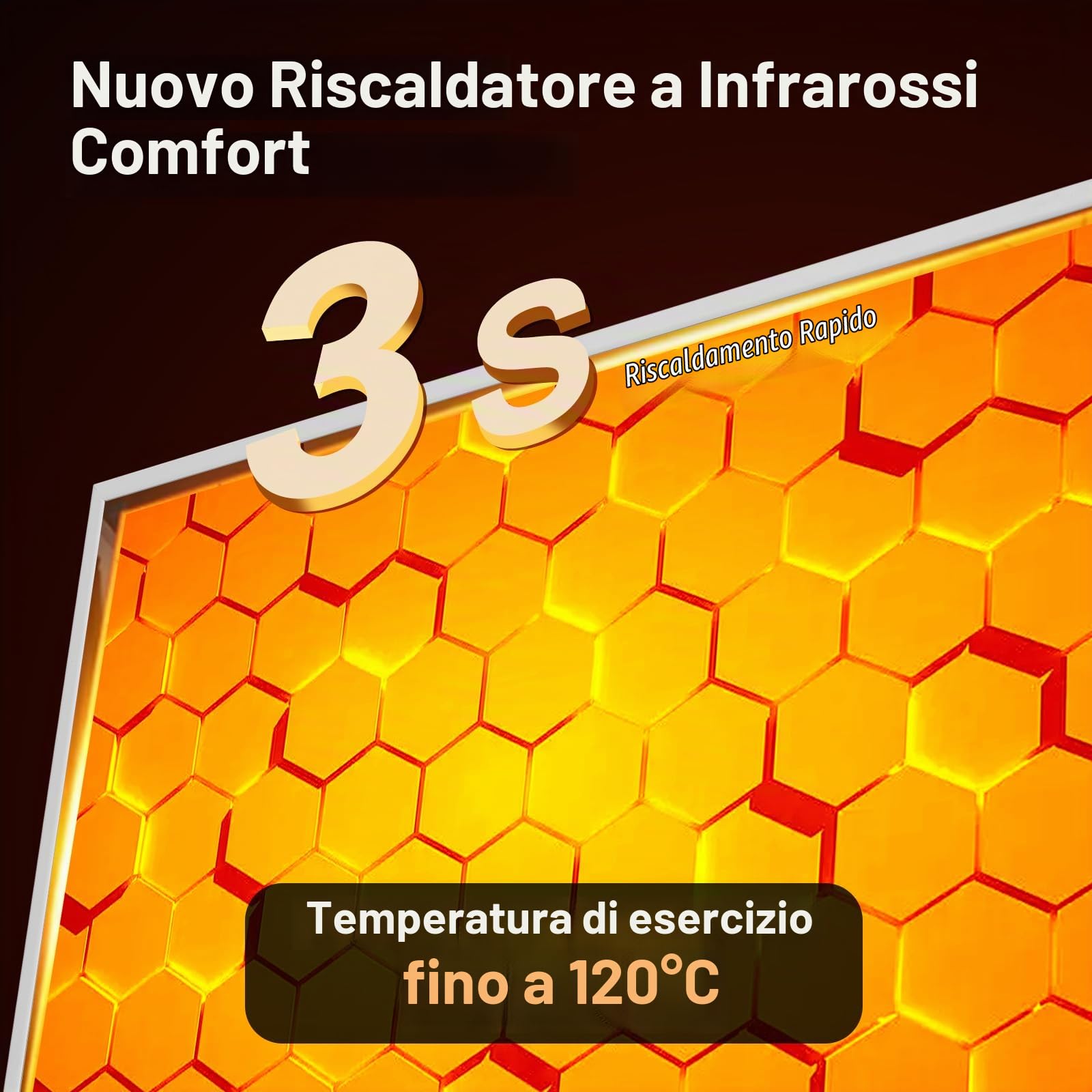 Pannello Radiante Infrarossi 800W, Stufetta Elettrica da Bagno | Riscaldamento al Grafene, Installazione a Parete, Ideale per Diversi Ambienti Interni, Silenzioso, TÜV, Aurora Boreale